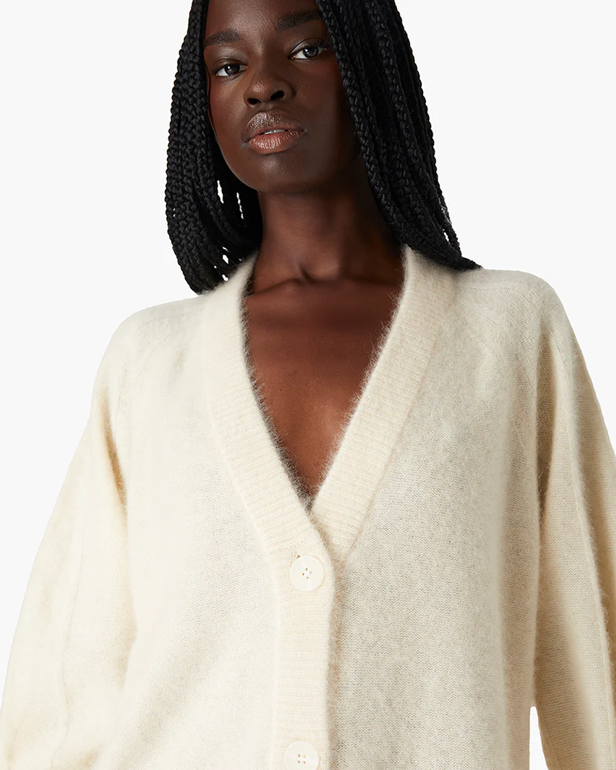 Softest Long Cardigan - Cream - Image 4