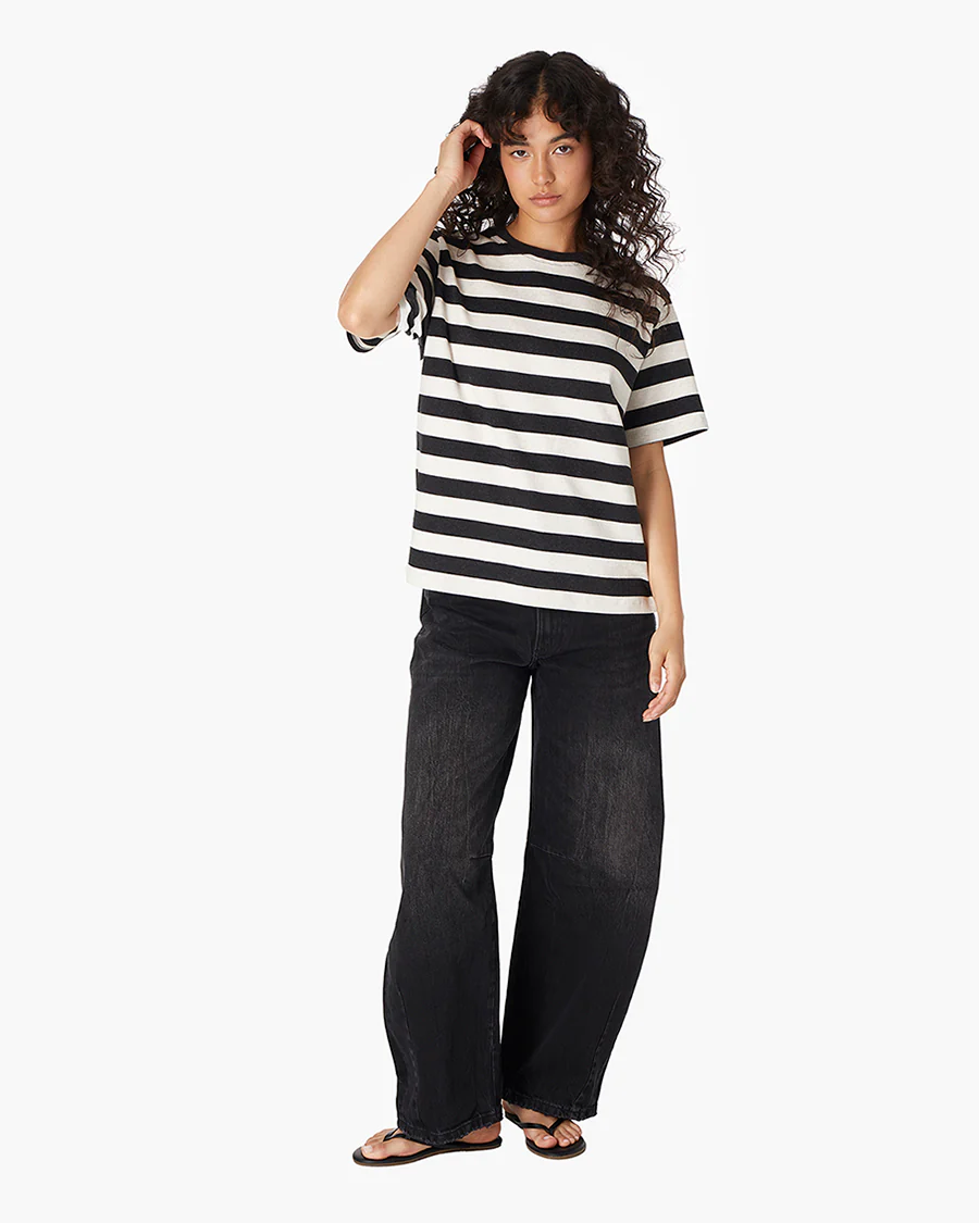 Classic Striped Tee - Black/White - Image 2