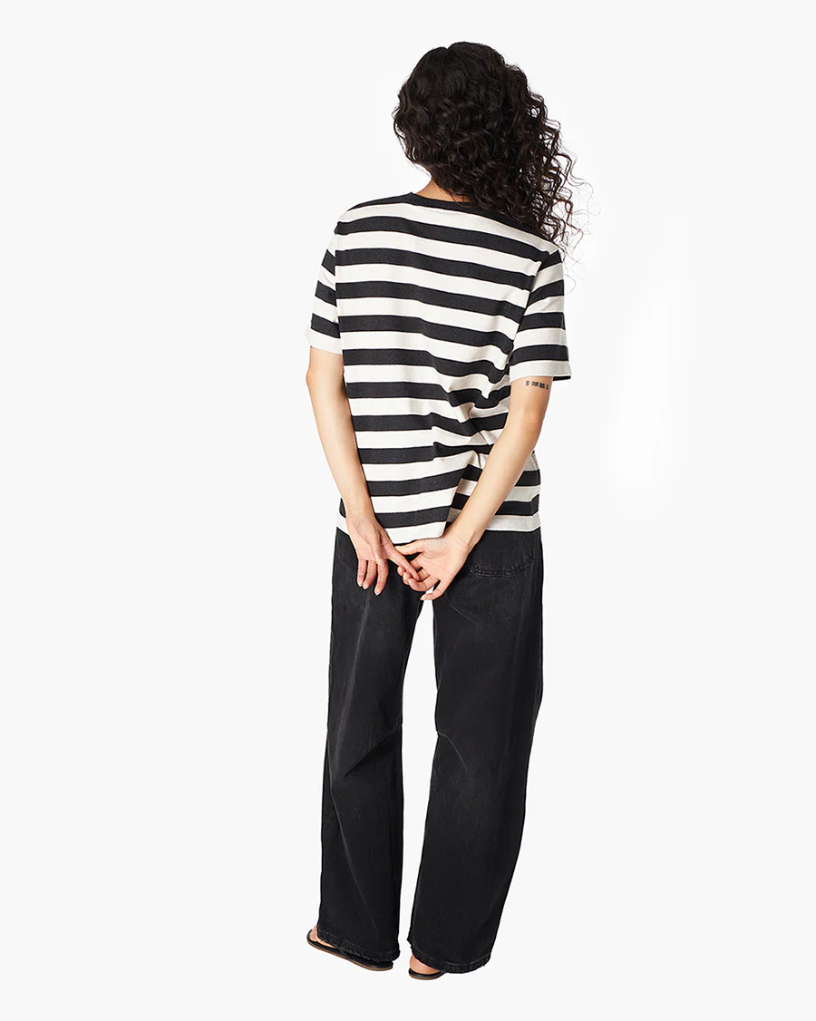 Classic Striped Tee - Black/White - Image 4