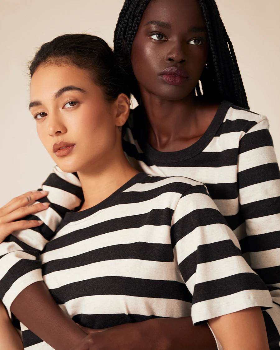 Classic Striped Tee - Black/White - Image 5