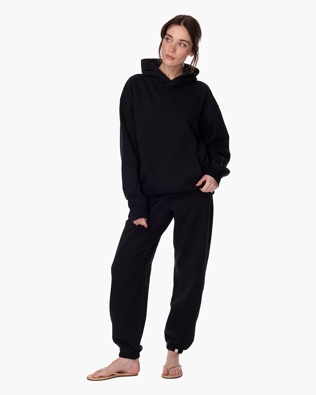 CloudSoft Pullover Hoodie - Black - Image 2