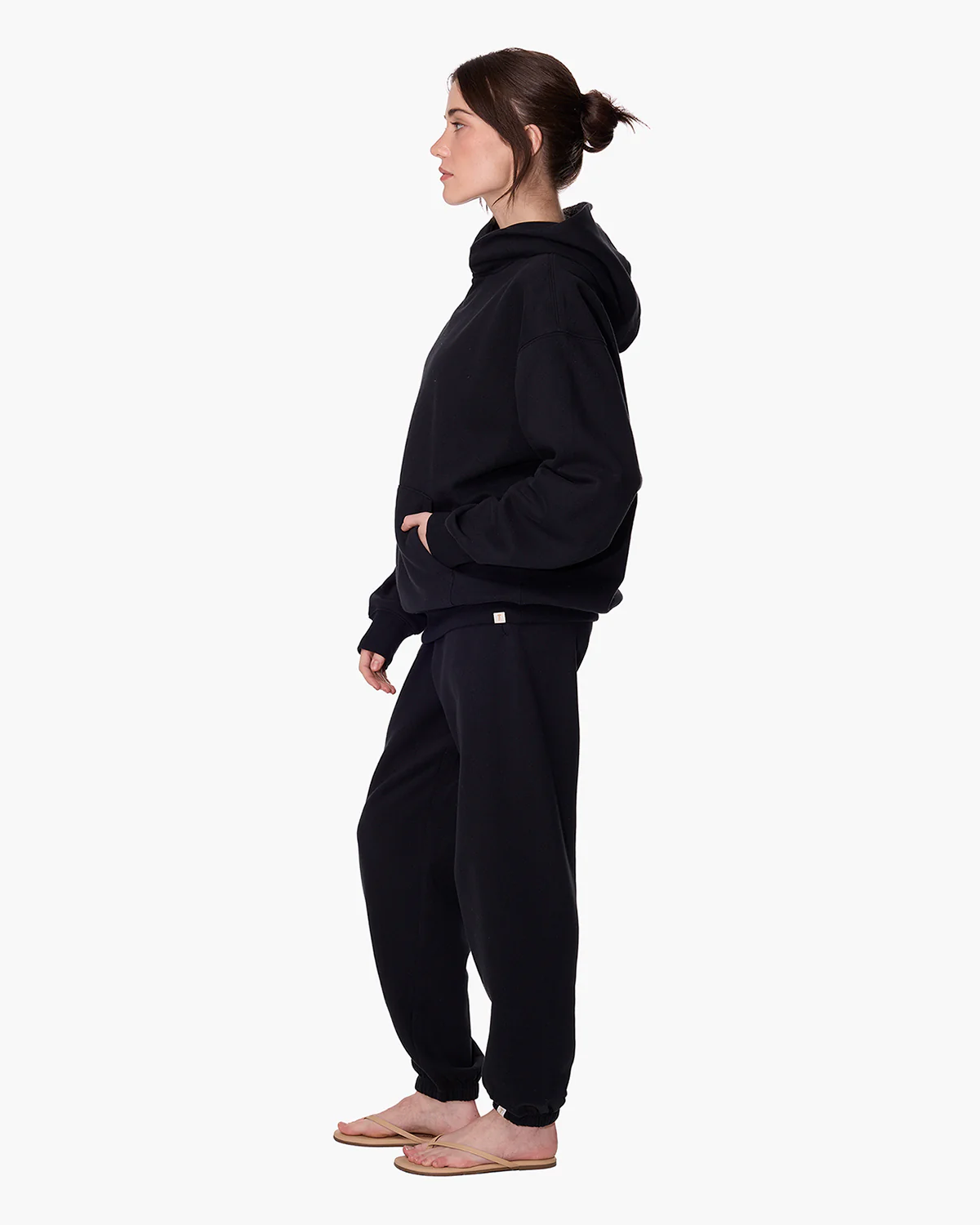 CloudSoft Pullover Hoodie - Black - Image 3
