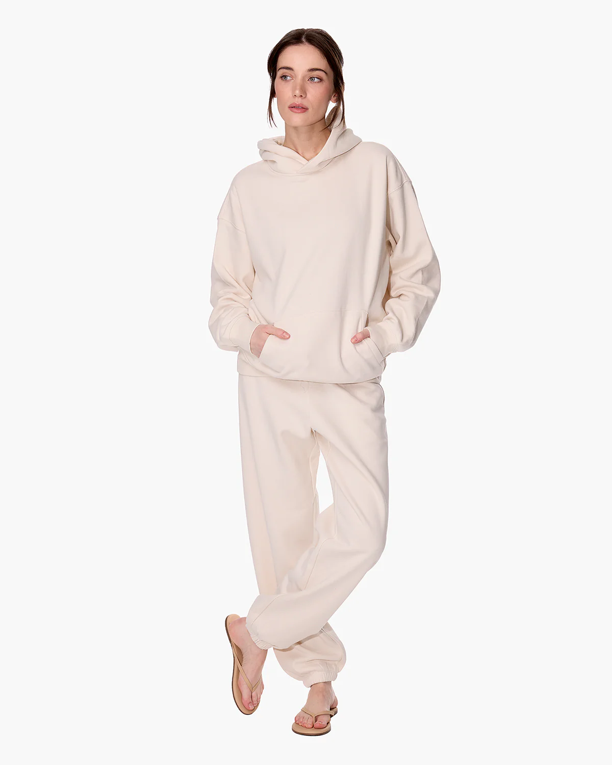 CloudSoft Pullover Hoodie - Bone - Image 2