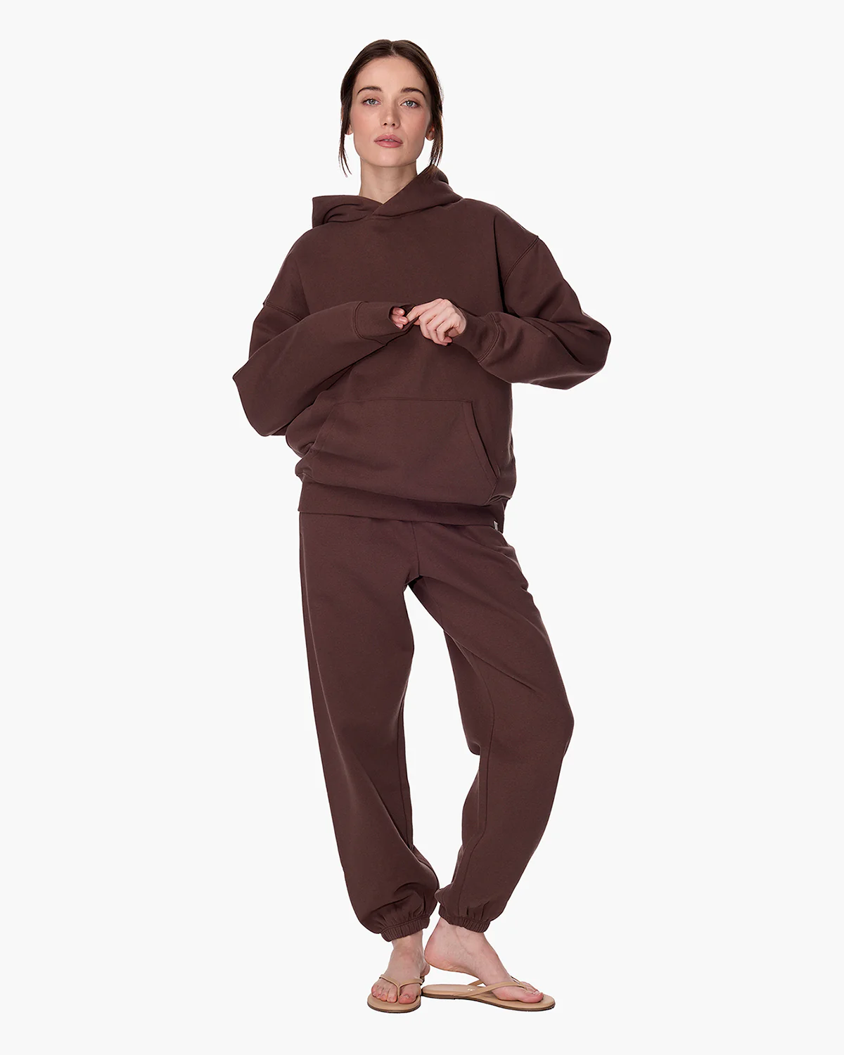 CloudSoft Pullover Hoodie - Dark Chocolate - Image 2