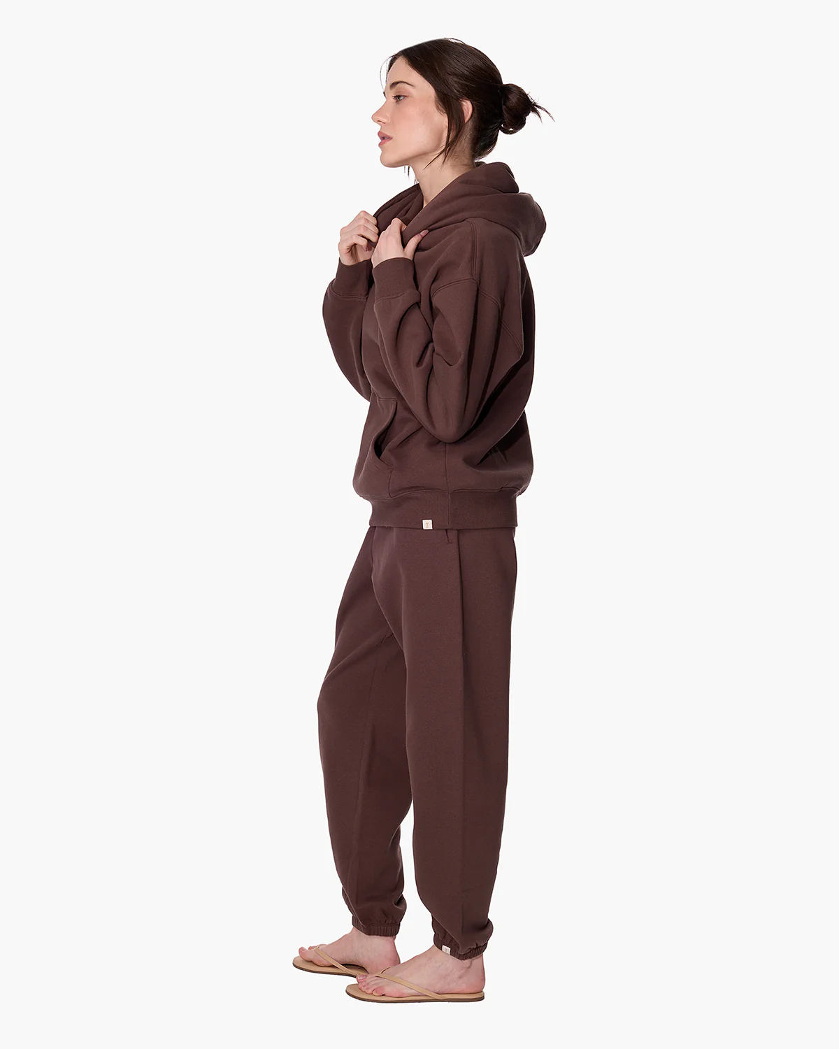 CloudSoft Pullover Hoodie - Dark Chocolate - Image 3