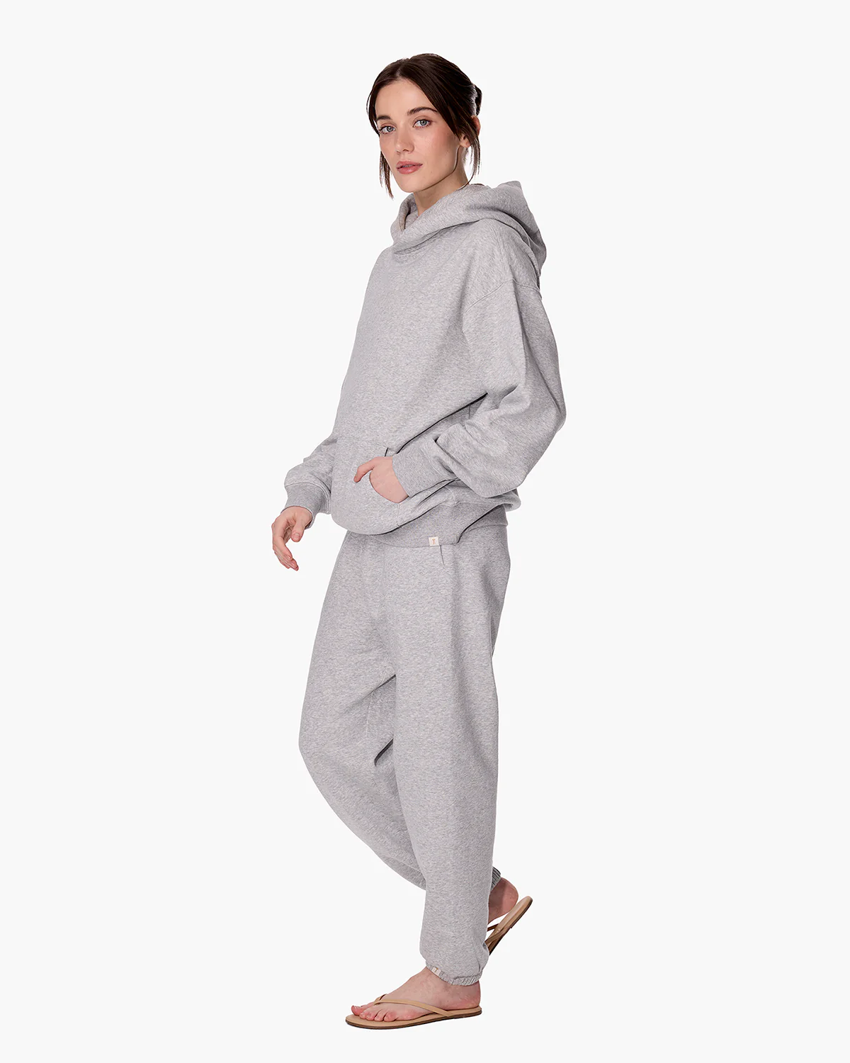 CloudSoft Pullover Hoodie - Heather Grey - Image 3