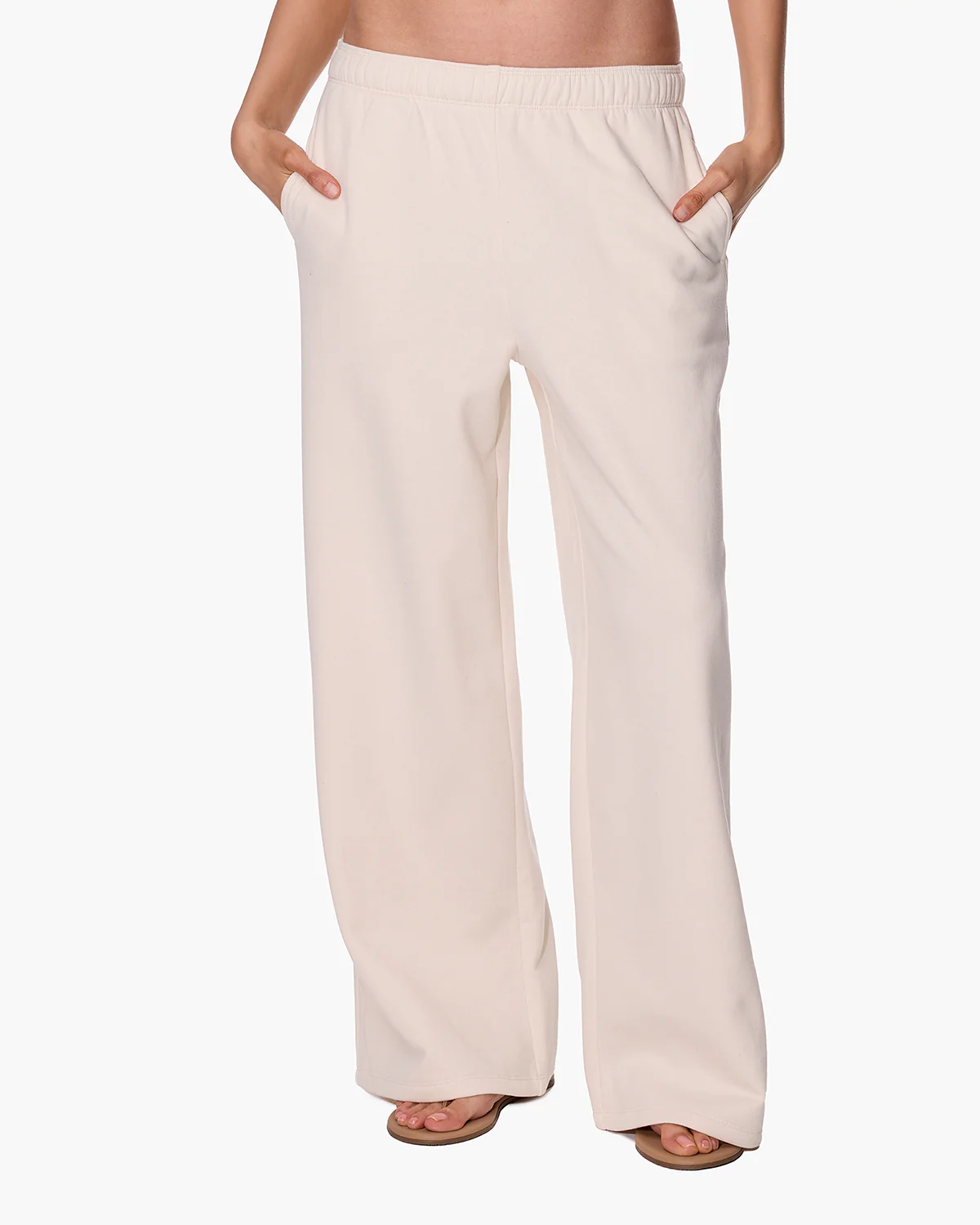 CloudSoft Wide Leg Jogger - Bone