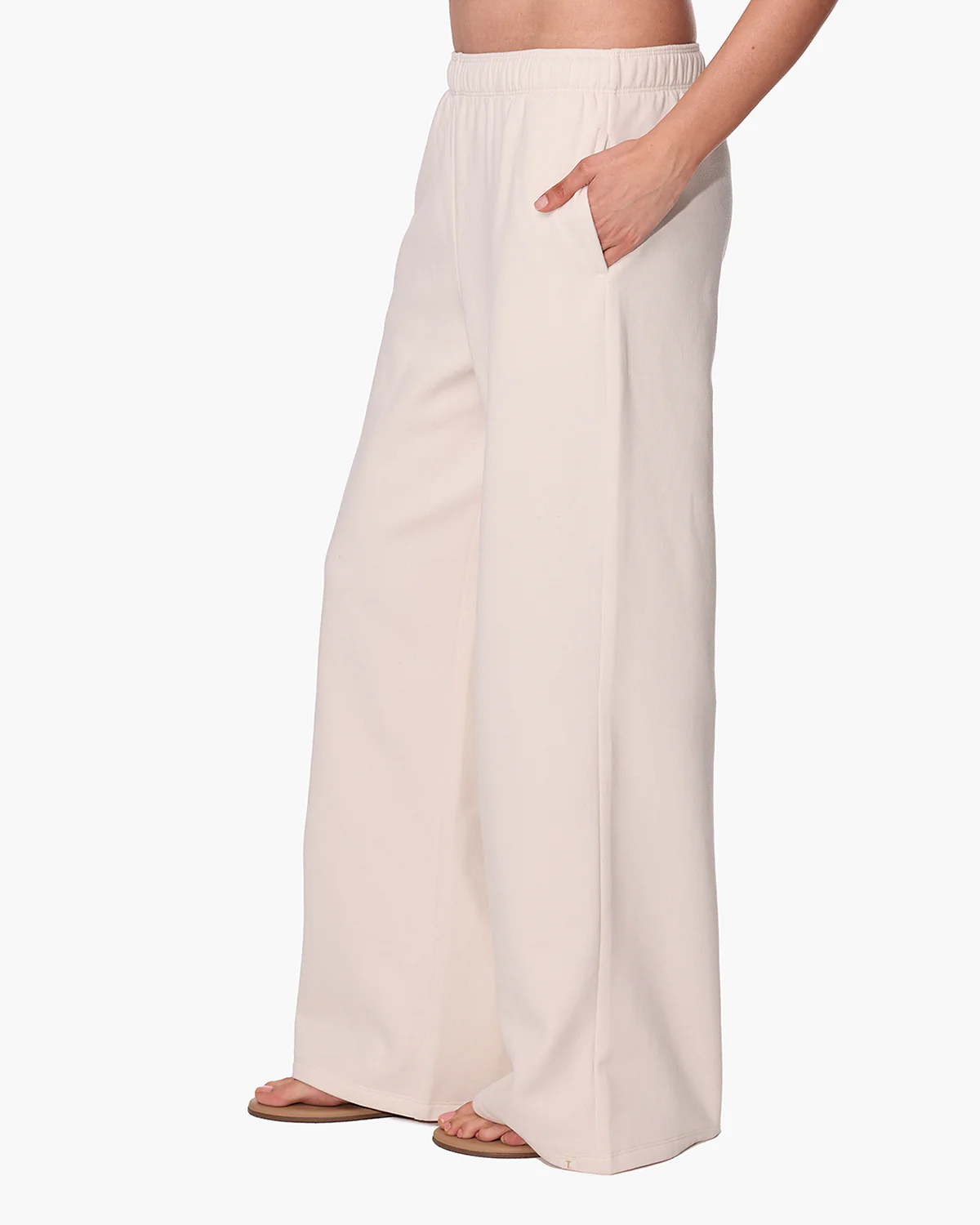 CloudSoft Wide Leg Jogger - Bone - Image 2
