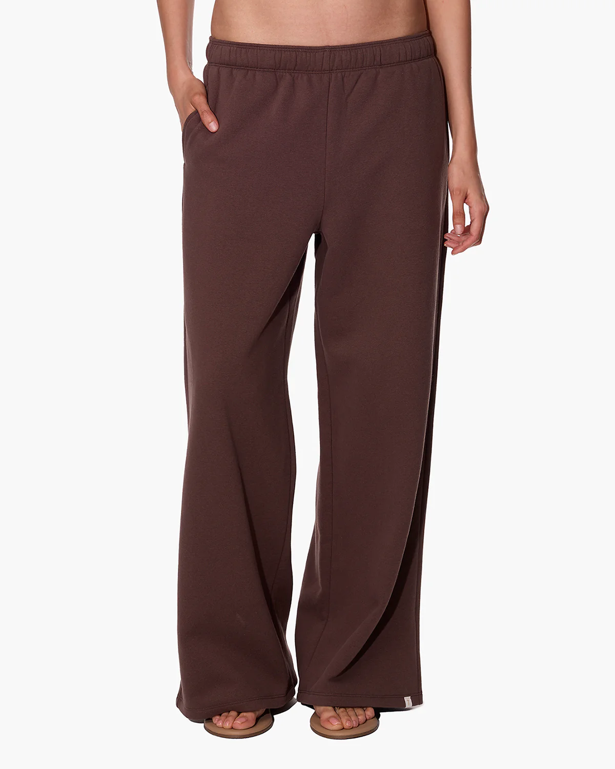 CloudSoft Wide Leg Jogger - Dark Chocolate