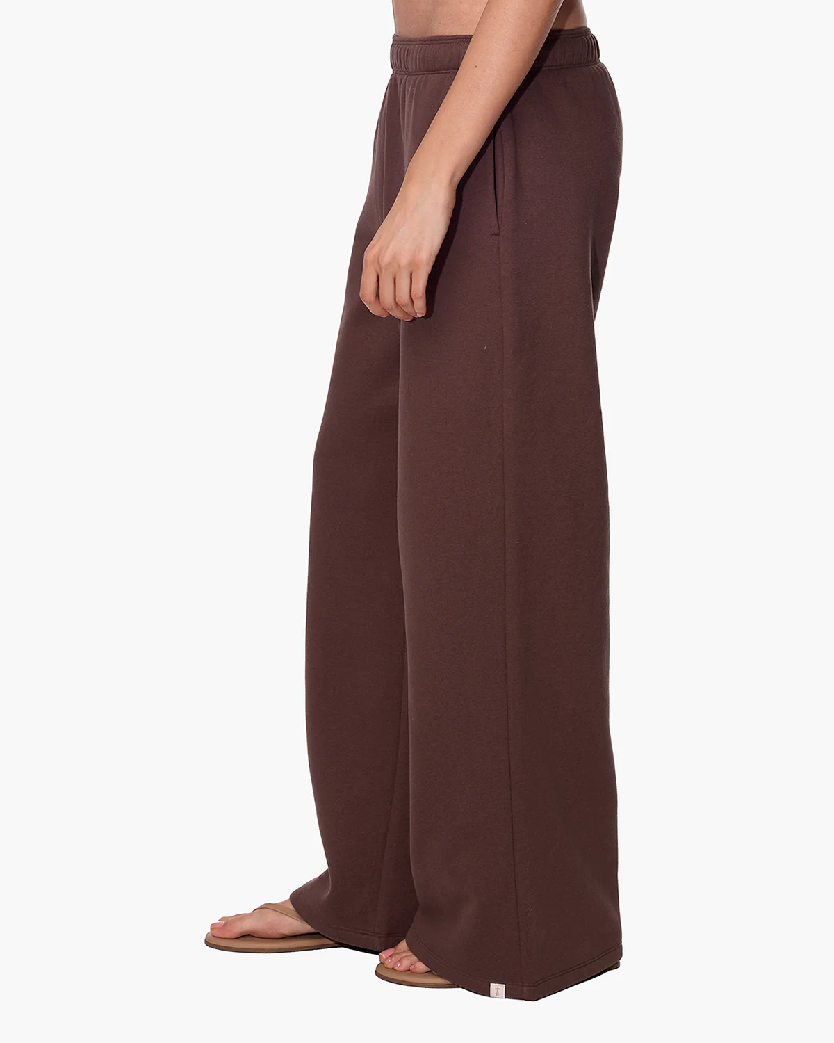 CloudSoft Wide Leg Jogger - Dark Chocolate - Image 2