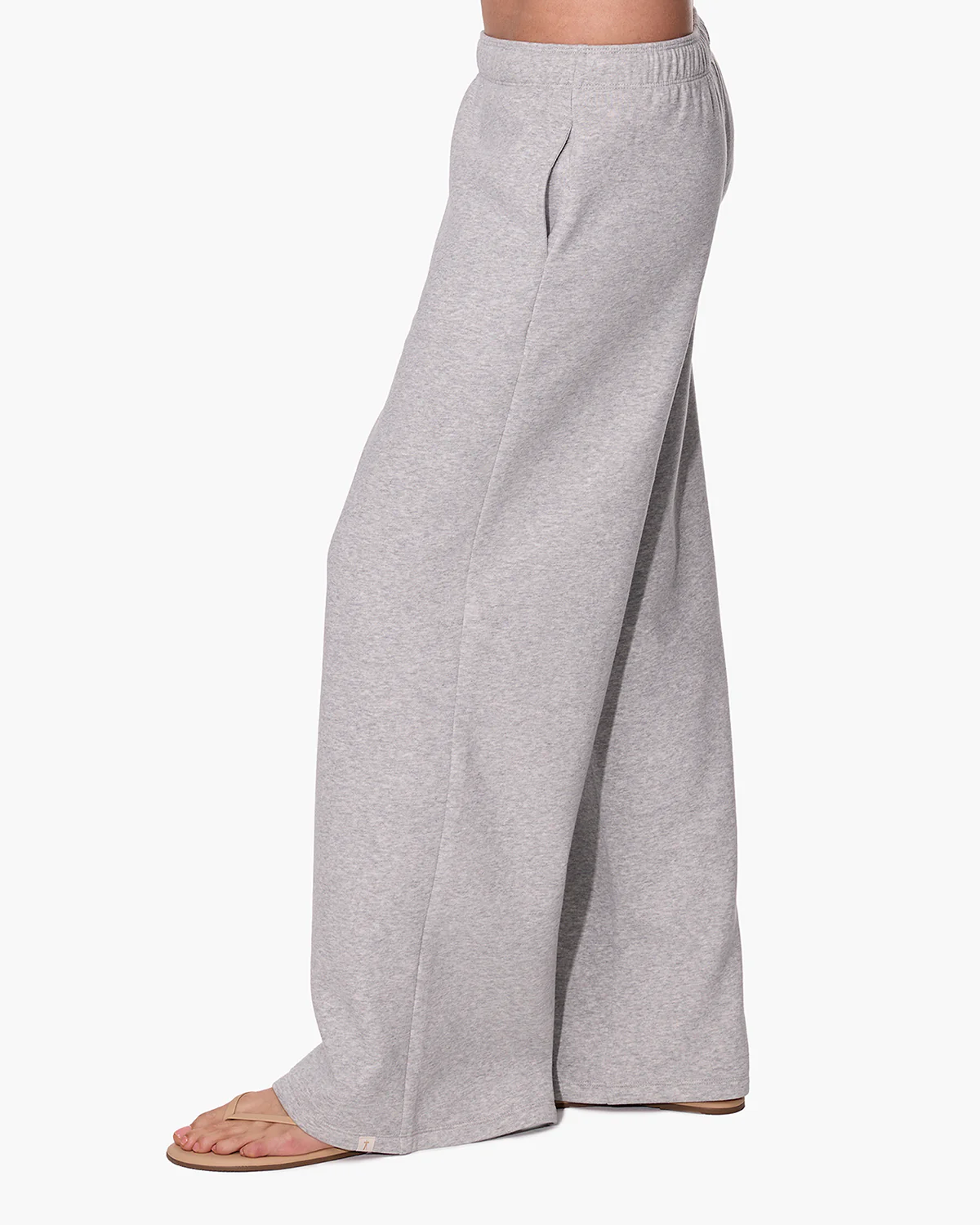 CloudSoft Wide Leg Jogger - Heather Grey - Image 2