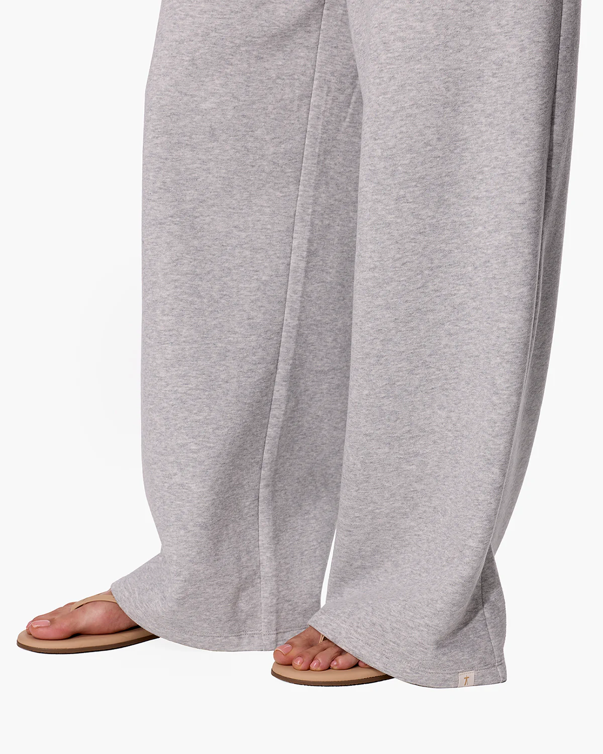 CloudSoft Wide Leg Jogger - Heather Grey - Image 4