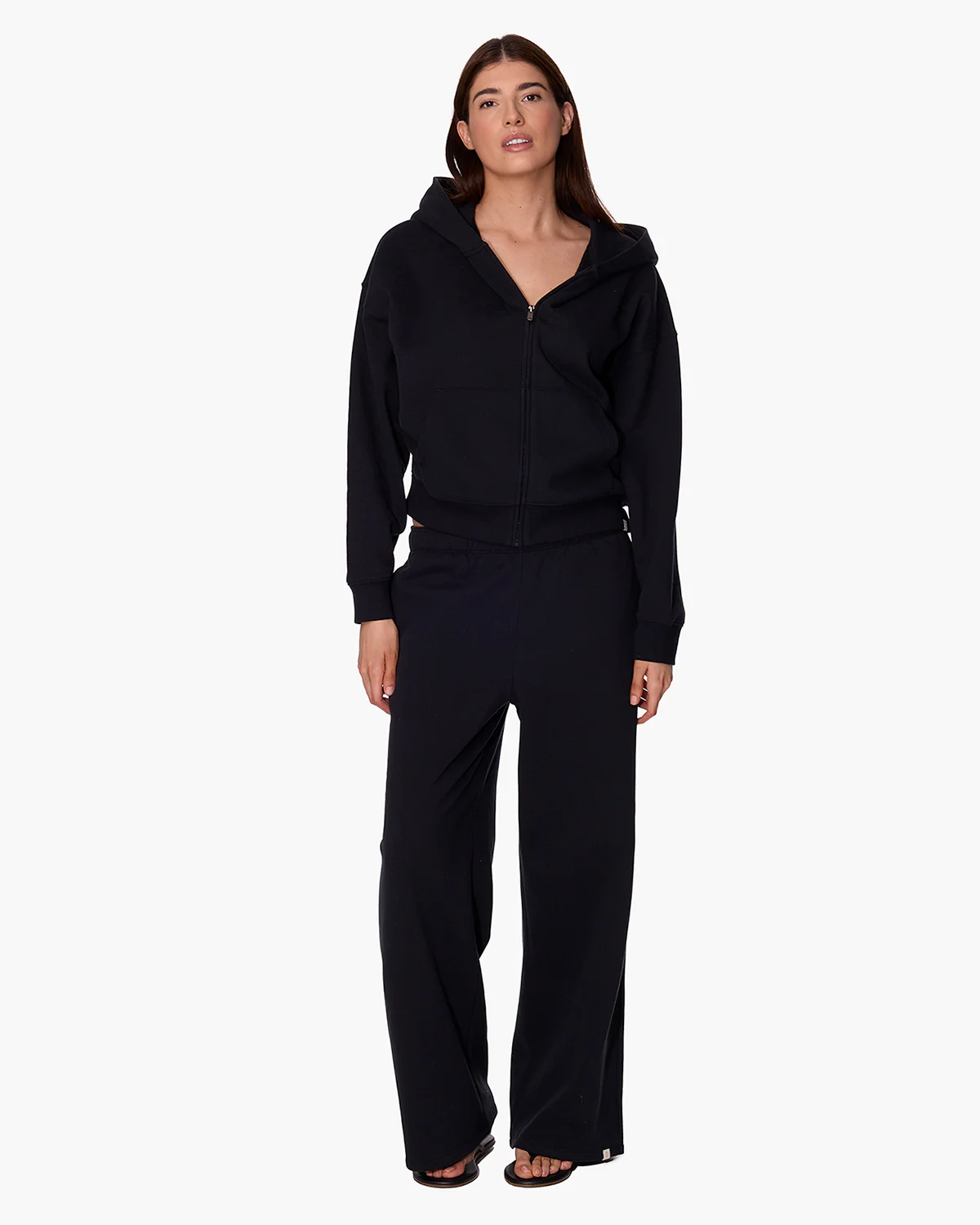 CloudSoft Zip Up Hoodie - Black - Image 2