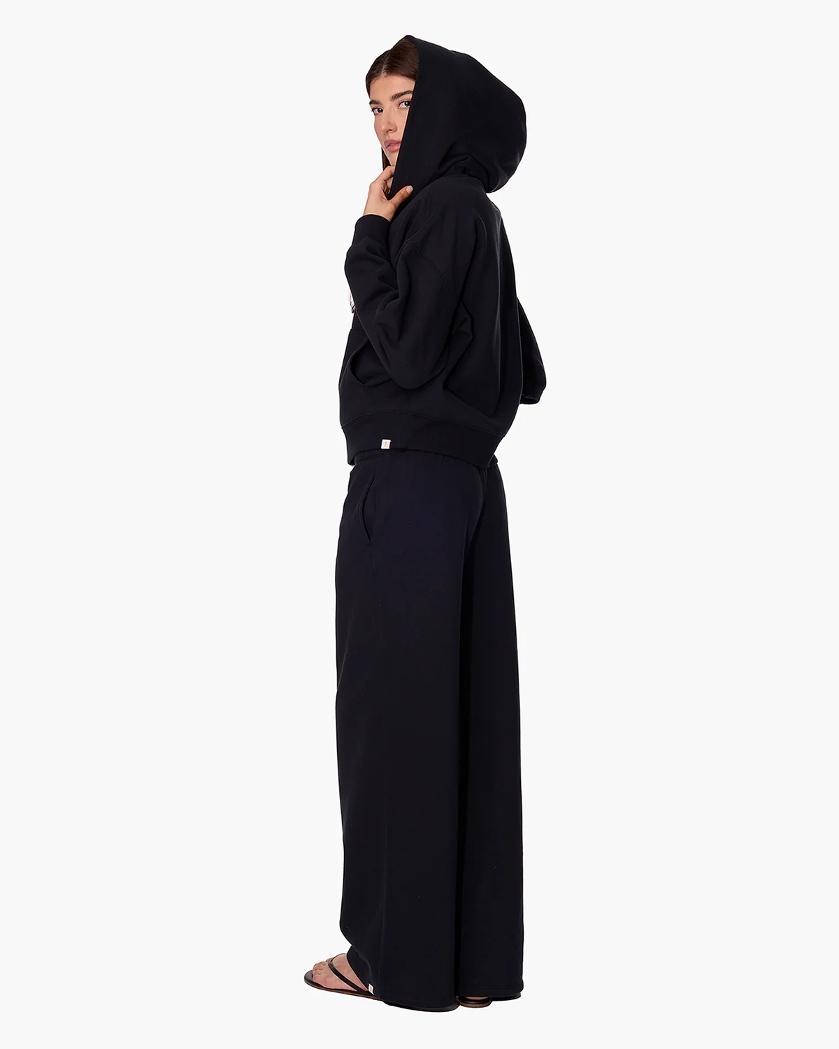 CloudSoft Zip Up Hoodie - Black - Image 4