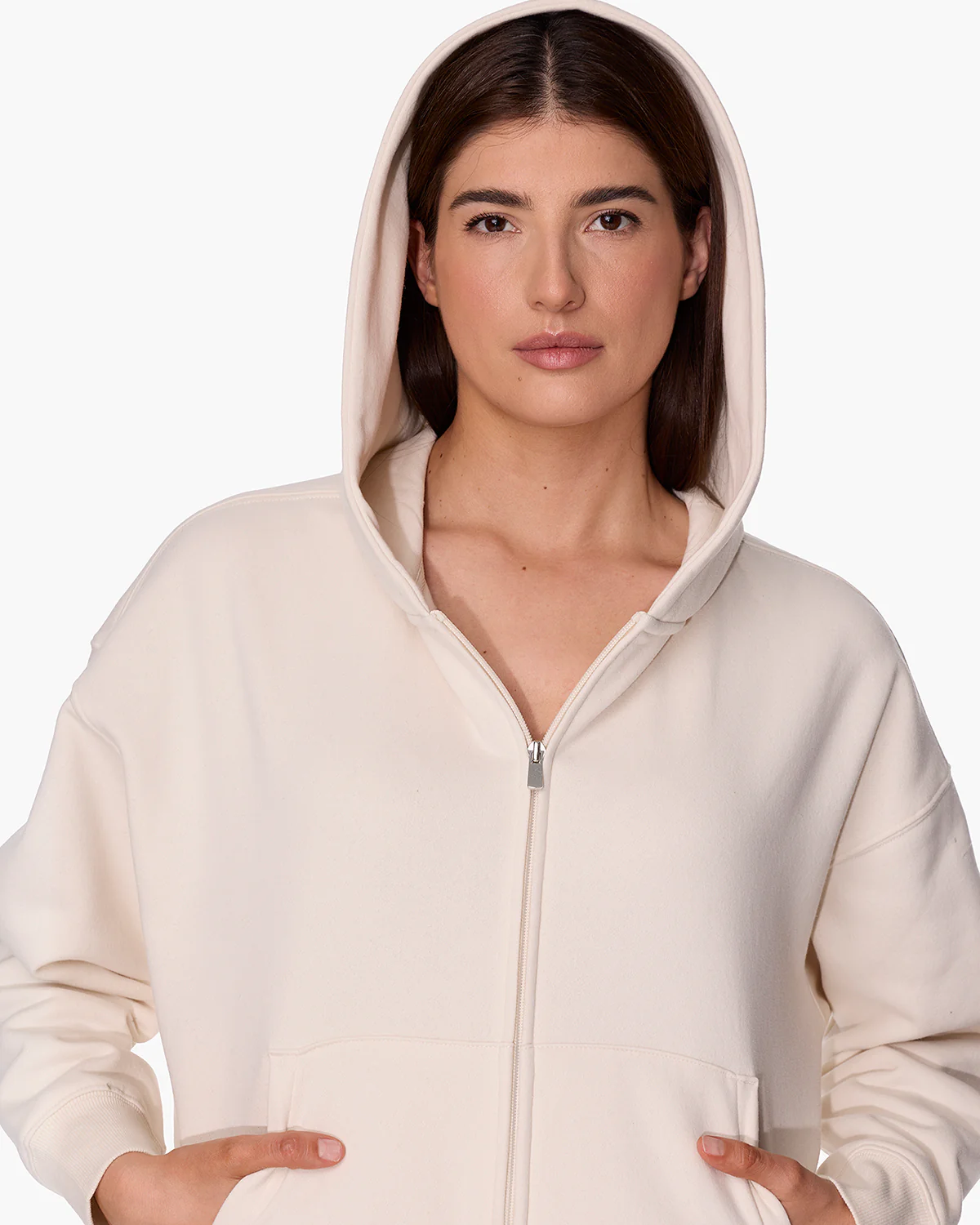 CloudSoft Zip Up Hoodie - Bone