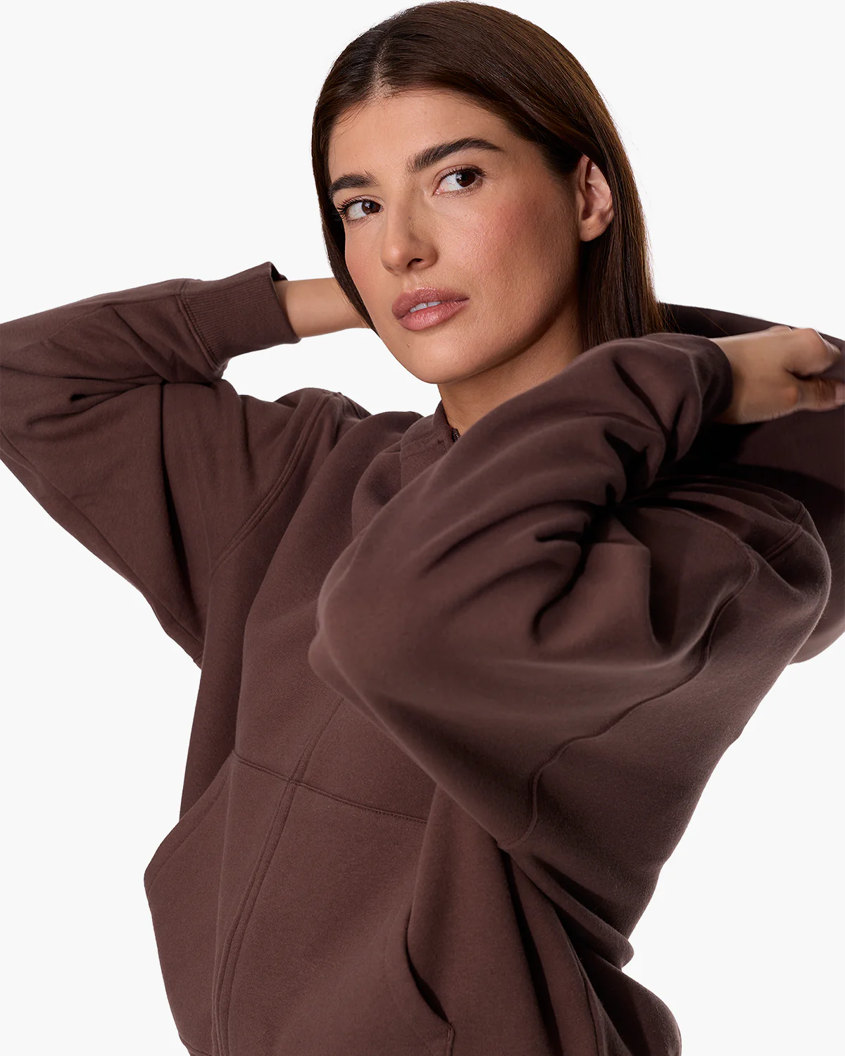 CloudSoft Zip Up Hoodie - Dark Chocolate