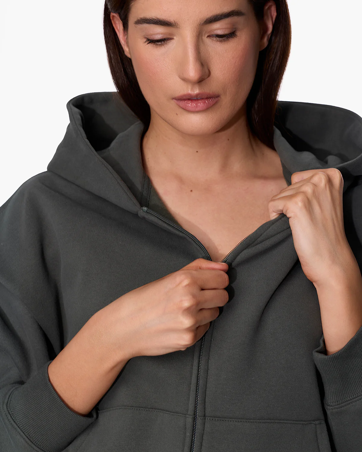 CloudSoft Zip Up Hoodie - Green