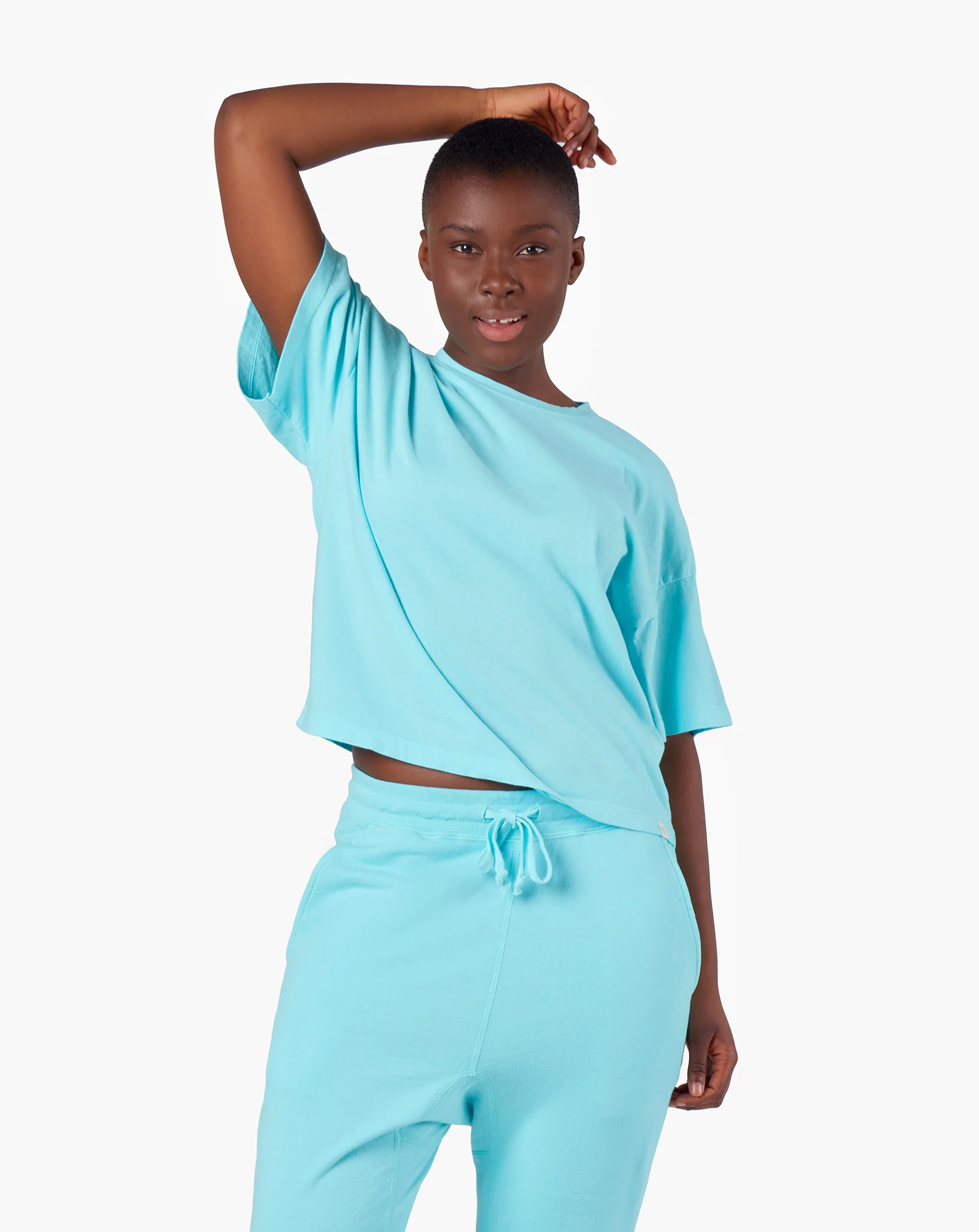 Core Boxy Tee - Sky Blue - Image 2