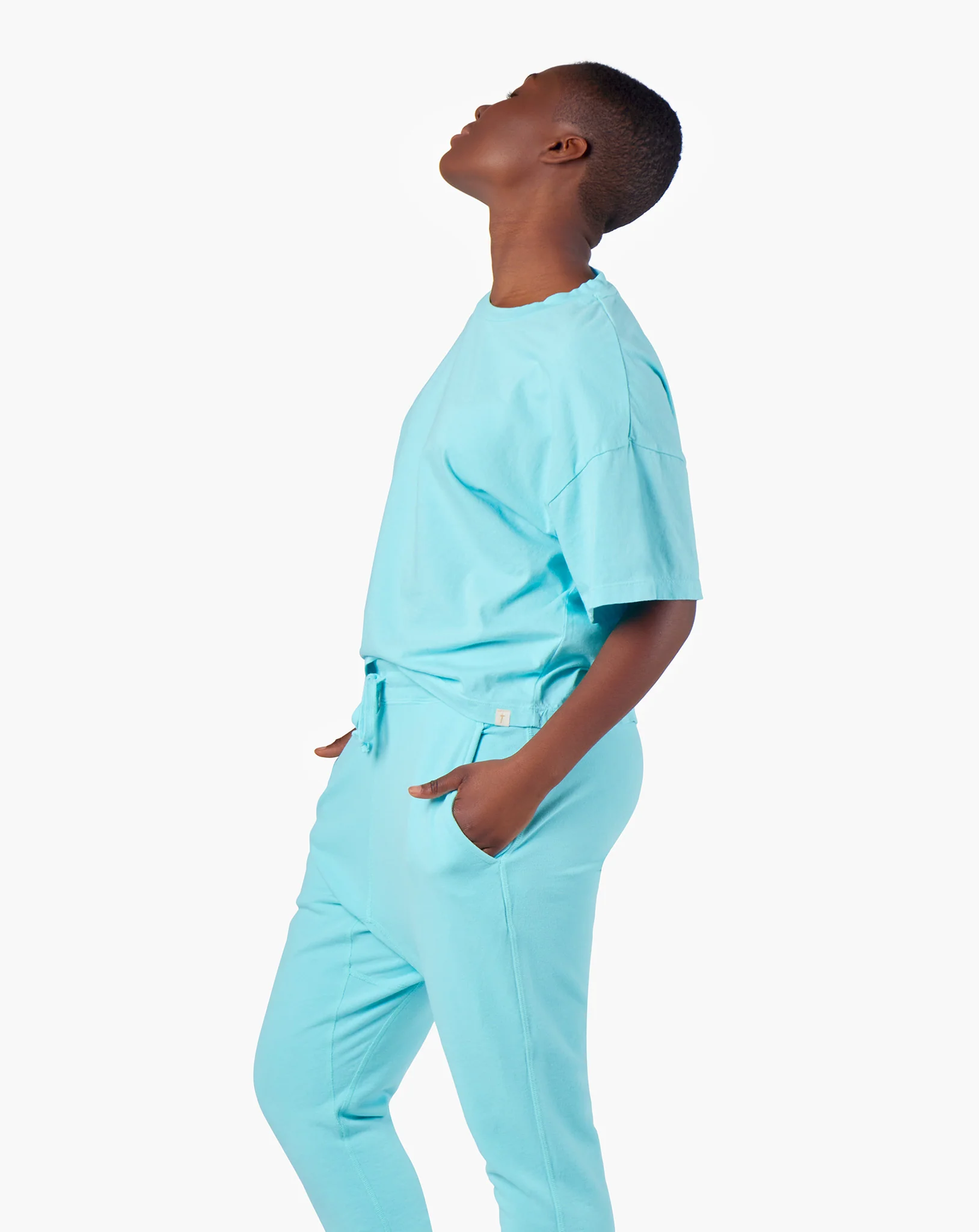 Core Boxy Tee - Sky Blue - Image 3