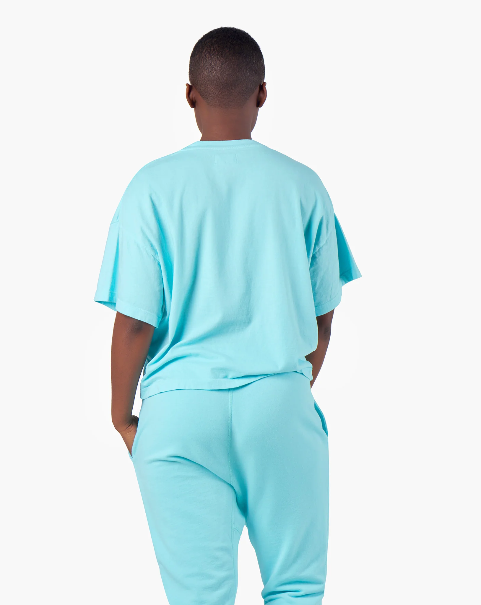Core Boxy Tee - Sky Blue - Image 4