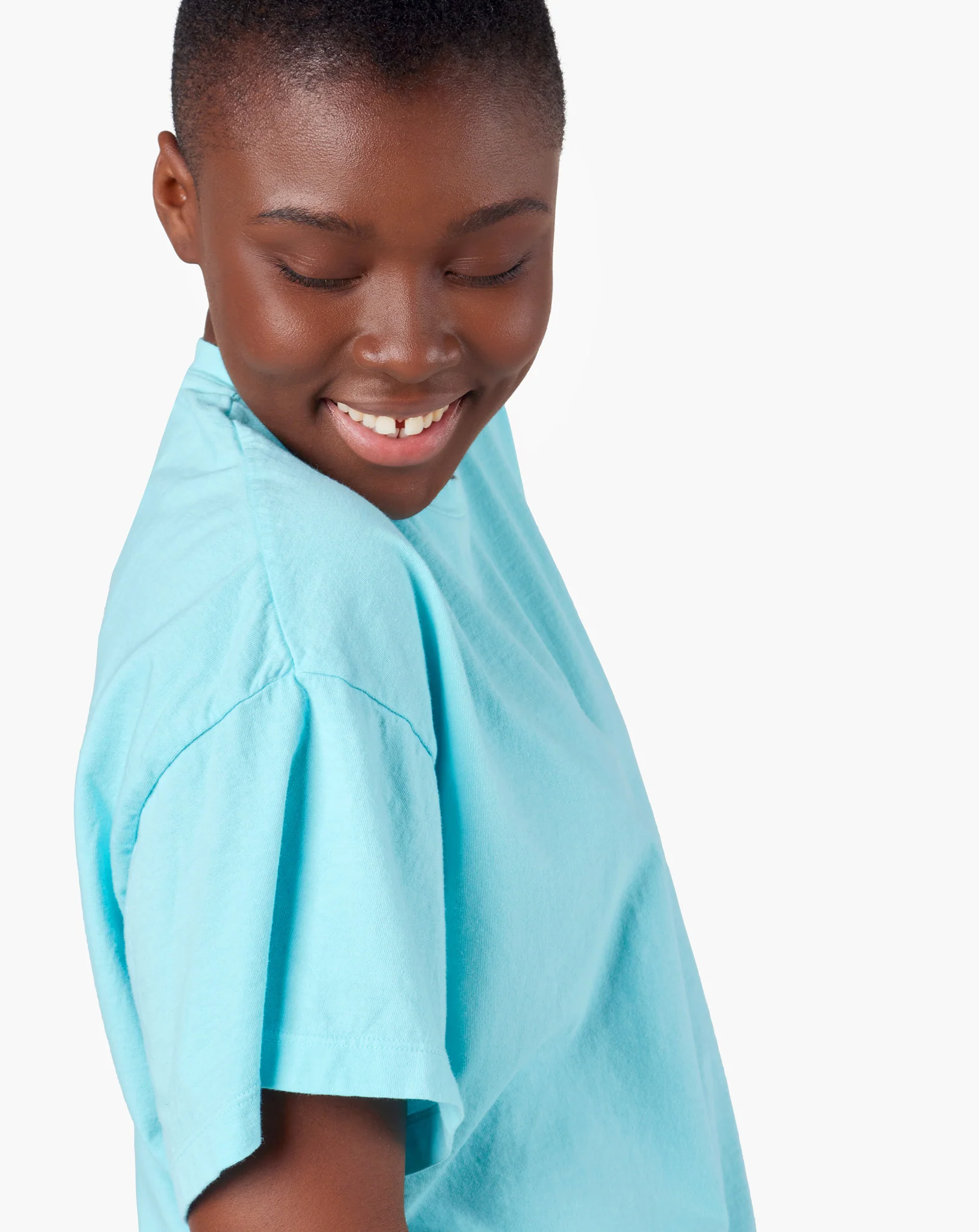 Core Boxy Tee - Sky Blue - Image 5