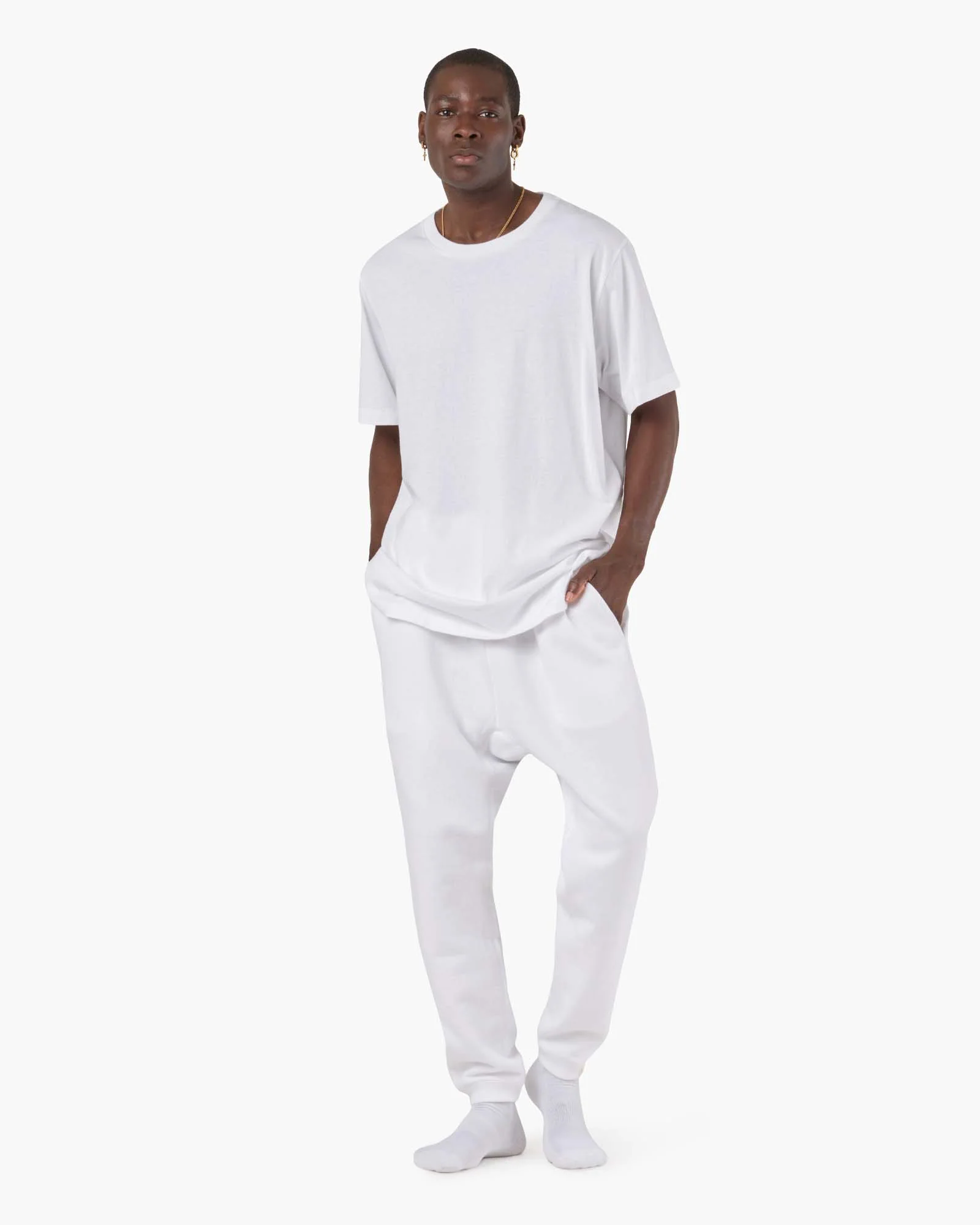 Core Fleece Jogger - White - Image 6