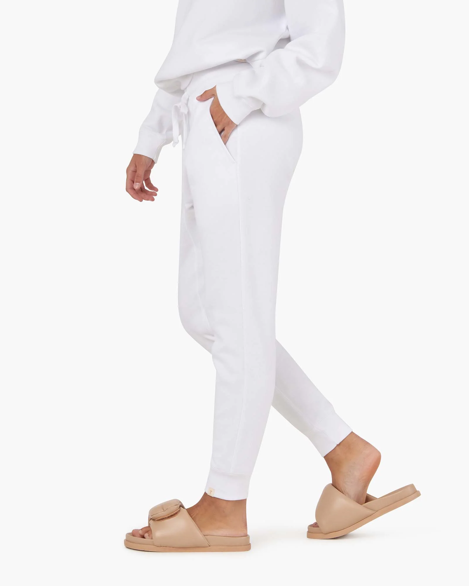 Core Fleece Sport Jogger - White - Image 3