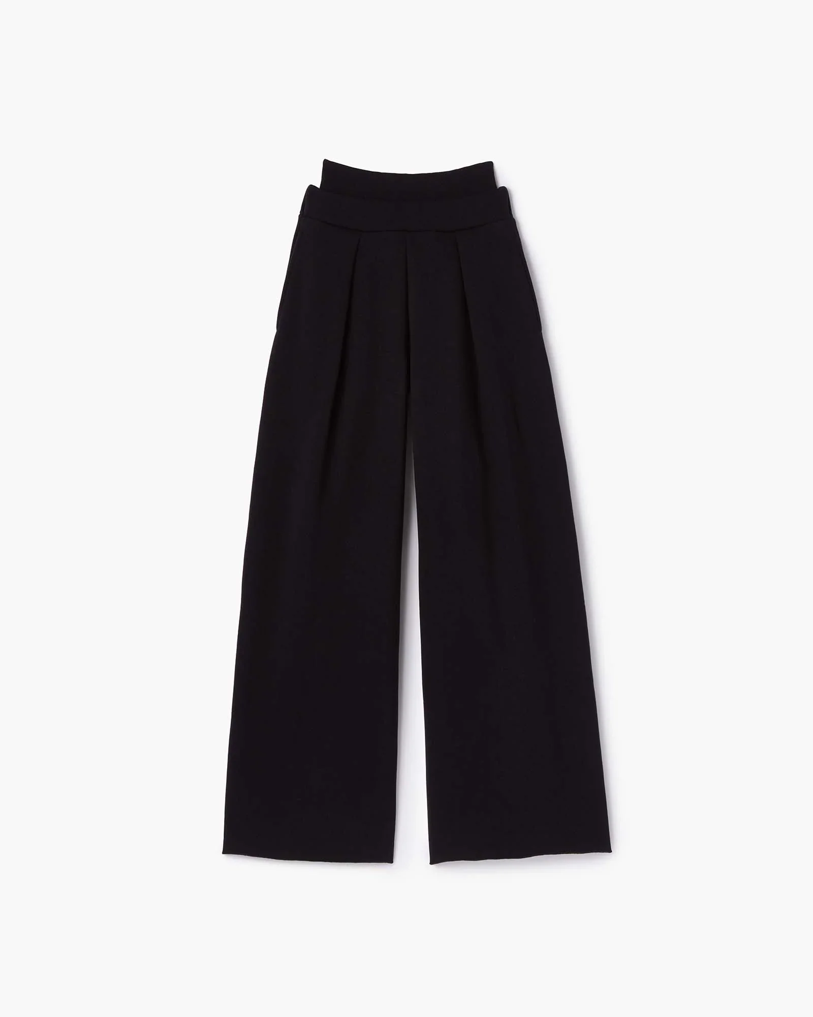 Core Fleece Wide Leg Pant - Black