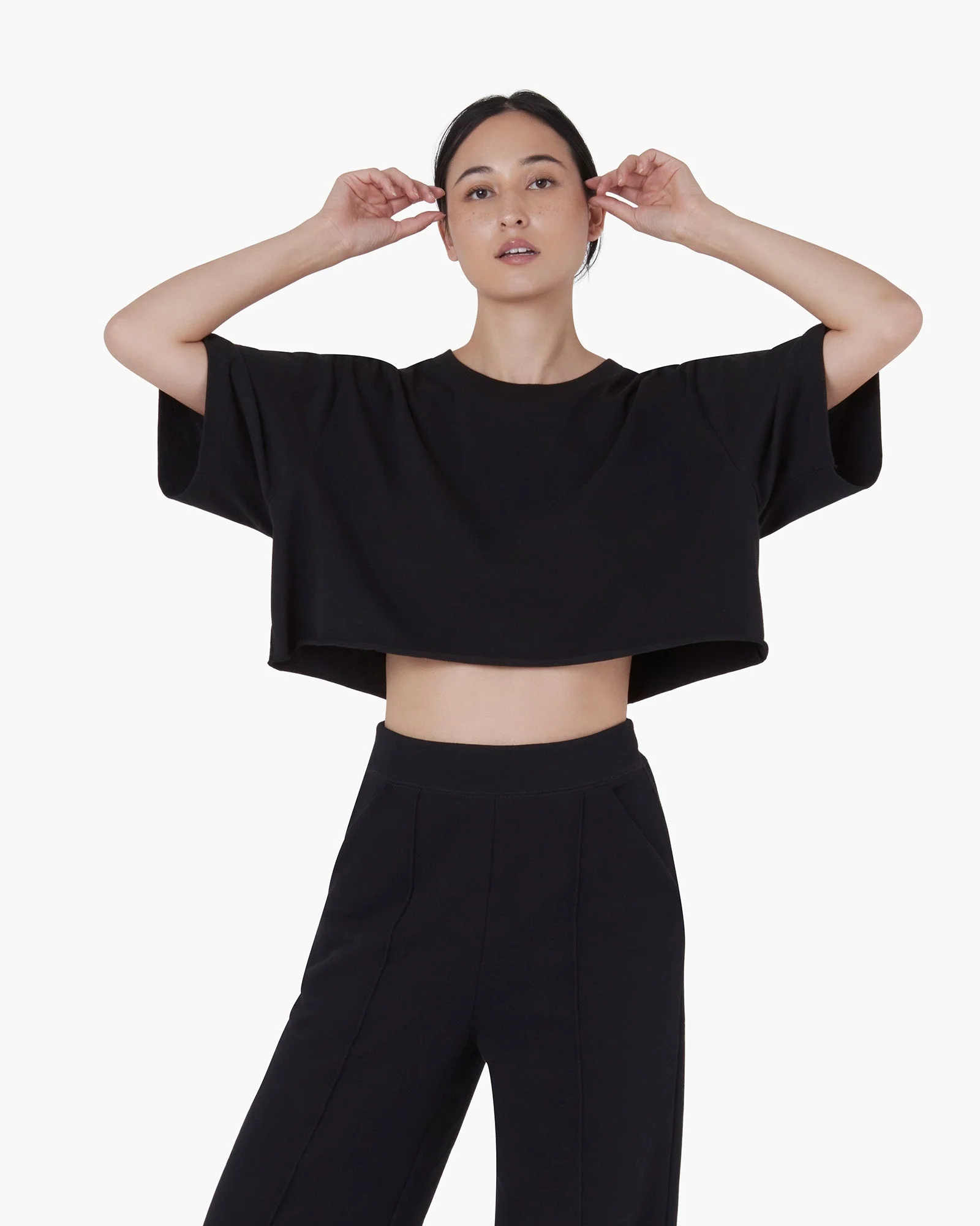 Cropped Tee - Black - Image 2