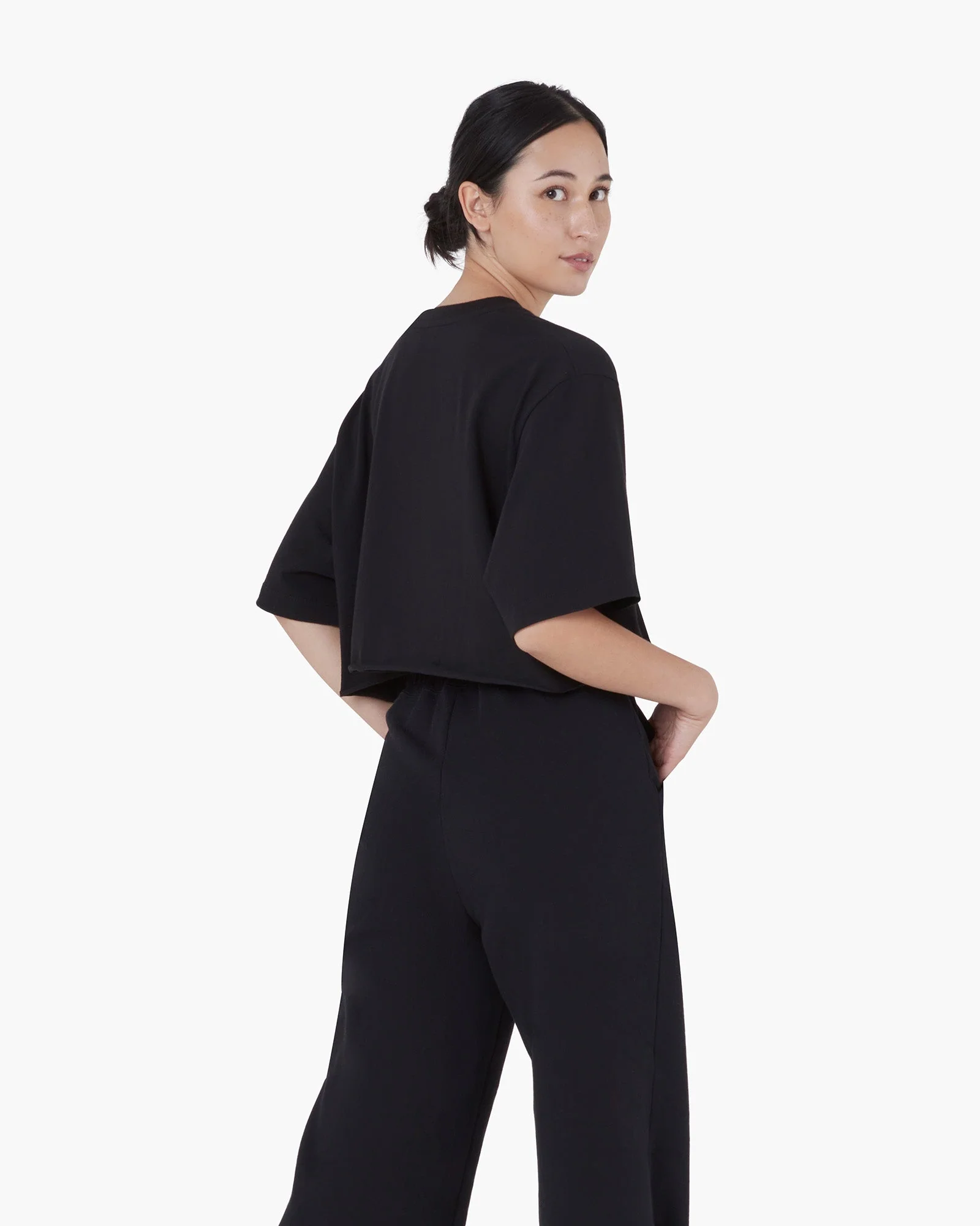 Cropped Tee - Black - Image 4