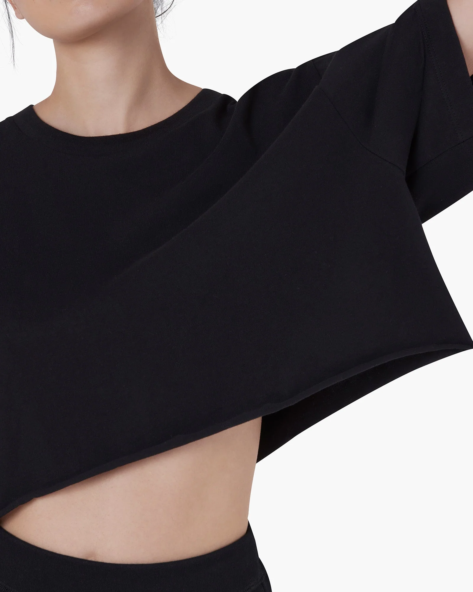 Cropped Tee - Black - Image 5