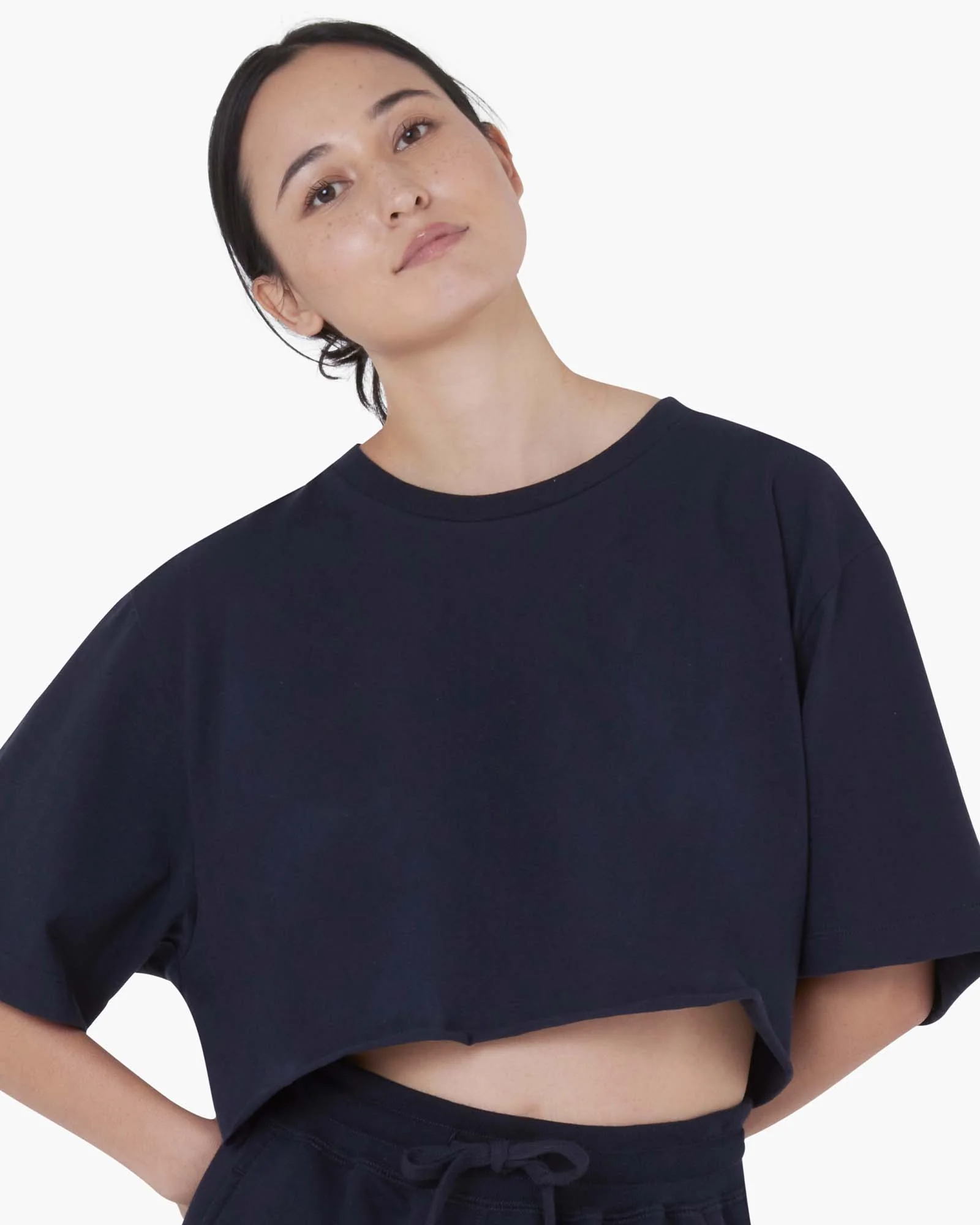 Cropped Tee - Midnight Navy - Image 2
