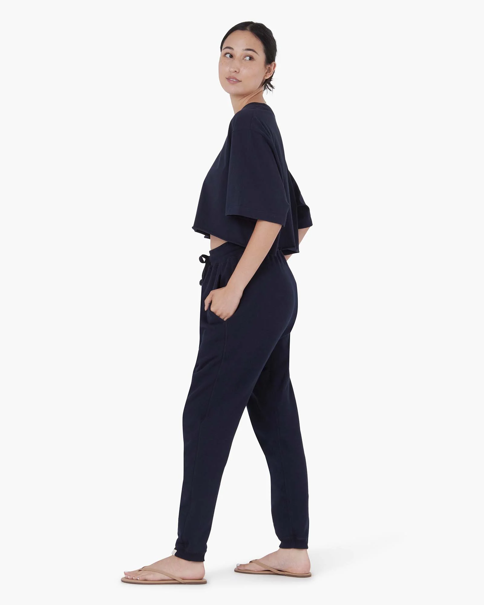 Cropped Tee - Midnight Navy - Image 3