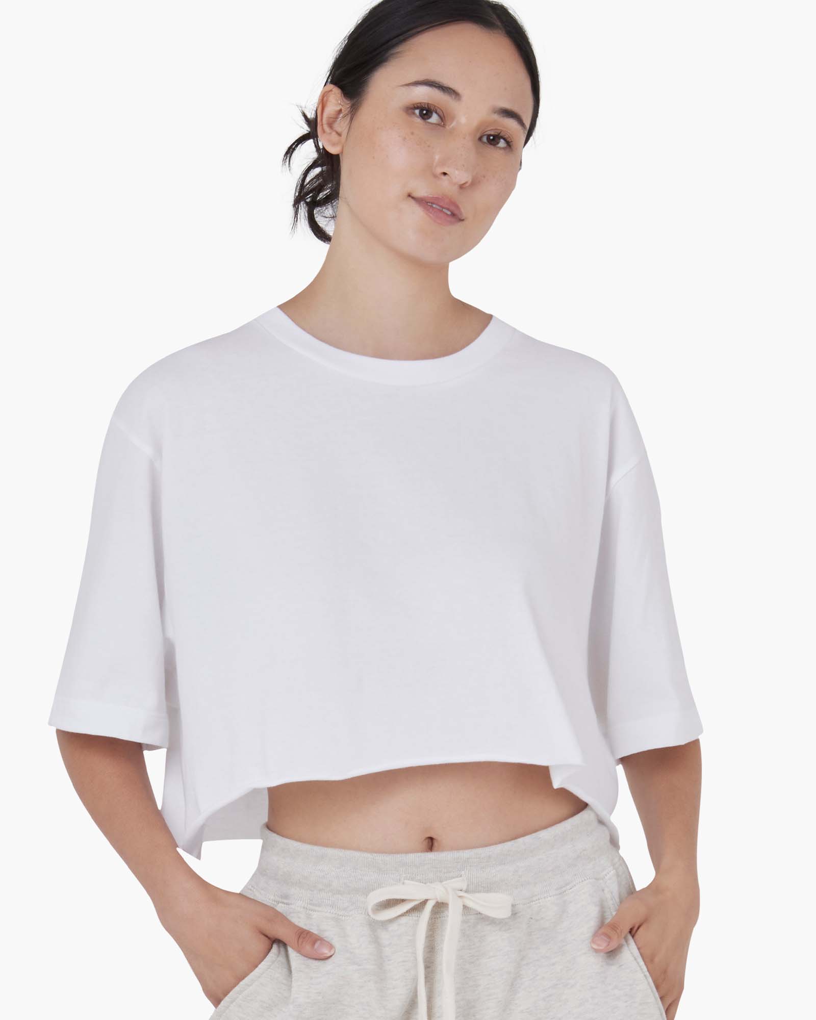 Cropped Tee - White - Image 2