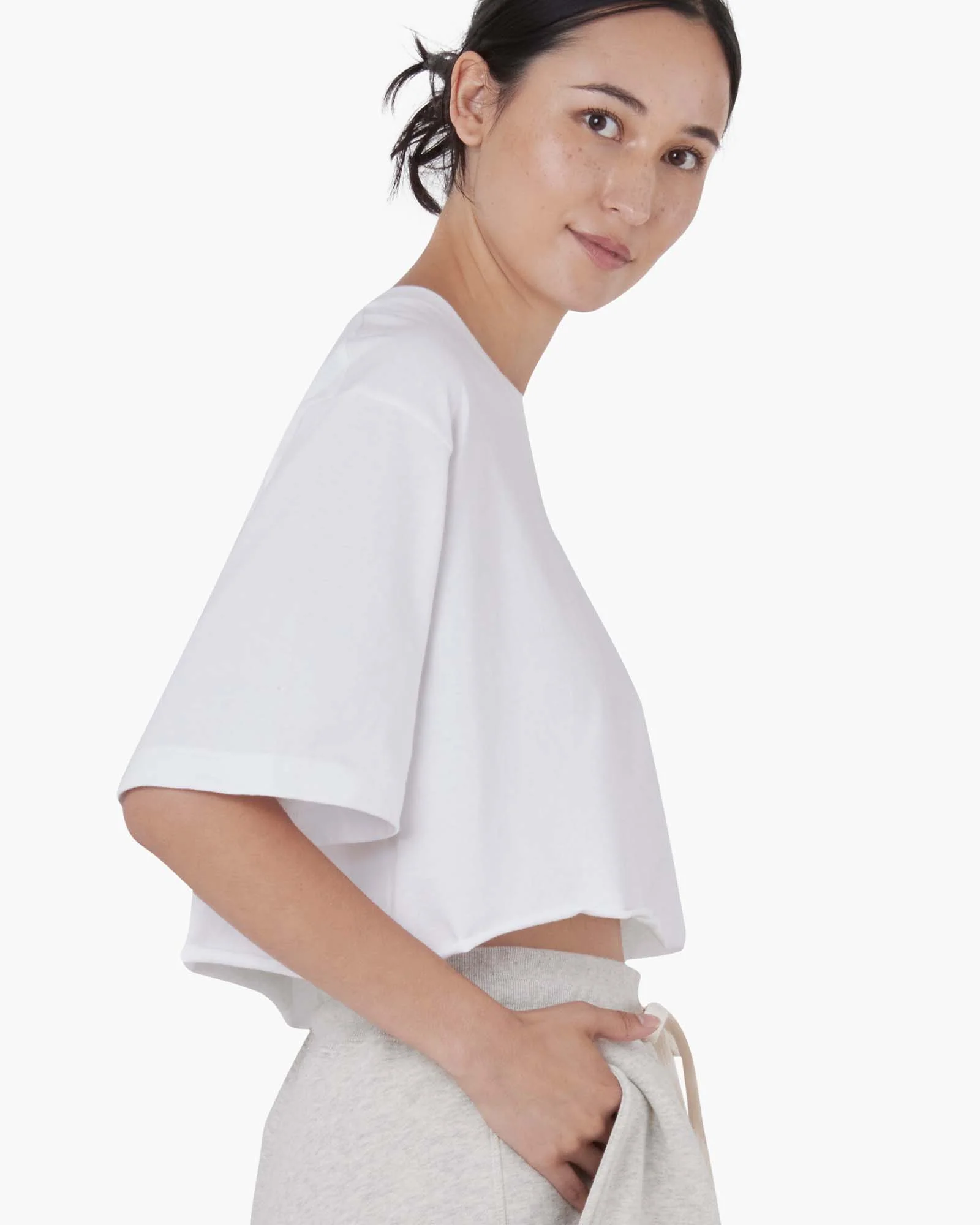 Cropped Tee - White - Image 3