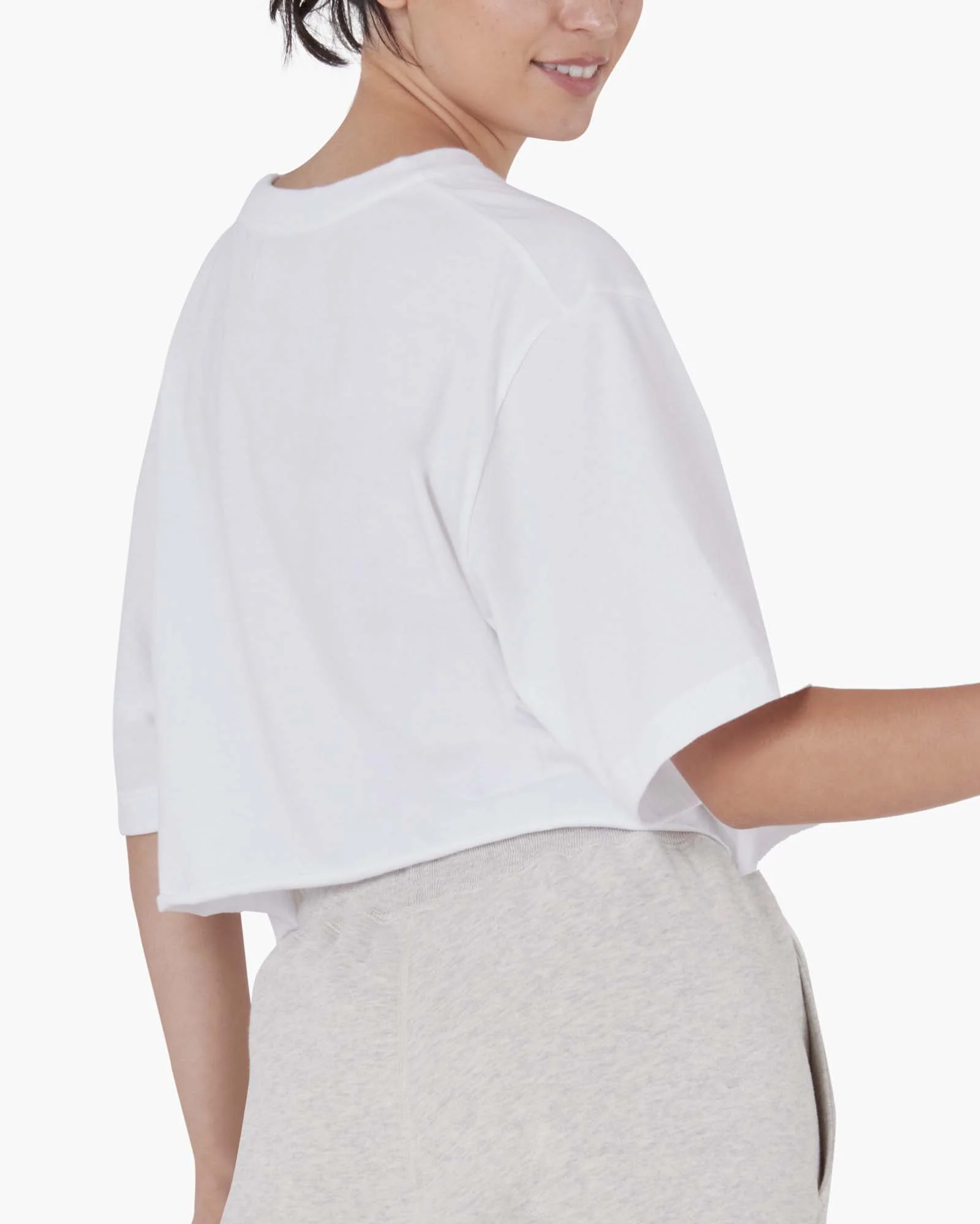 Cropped Tee - White - Image 4