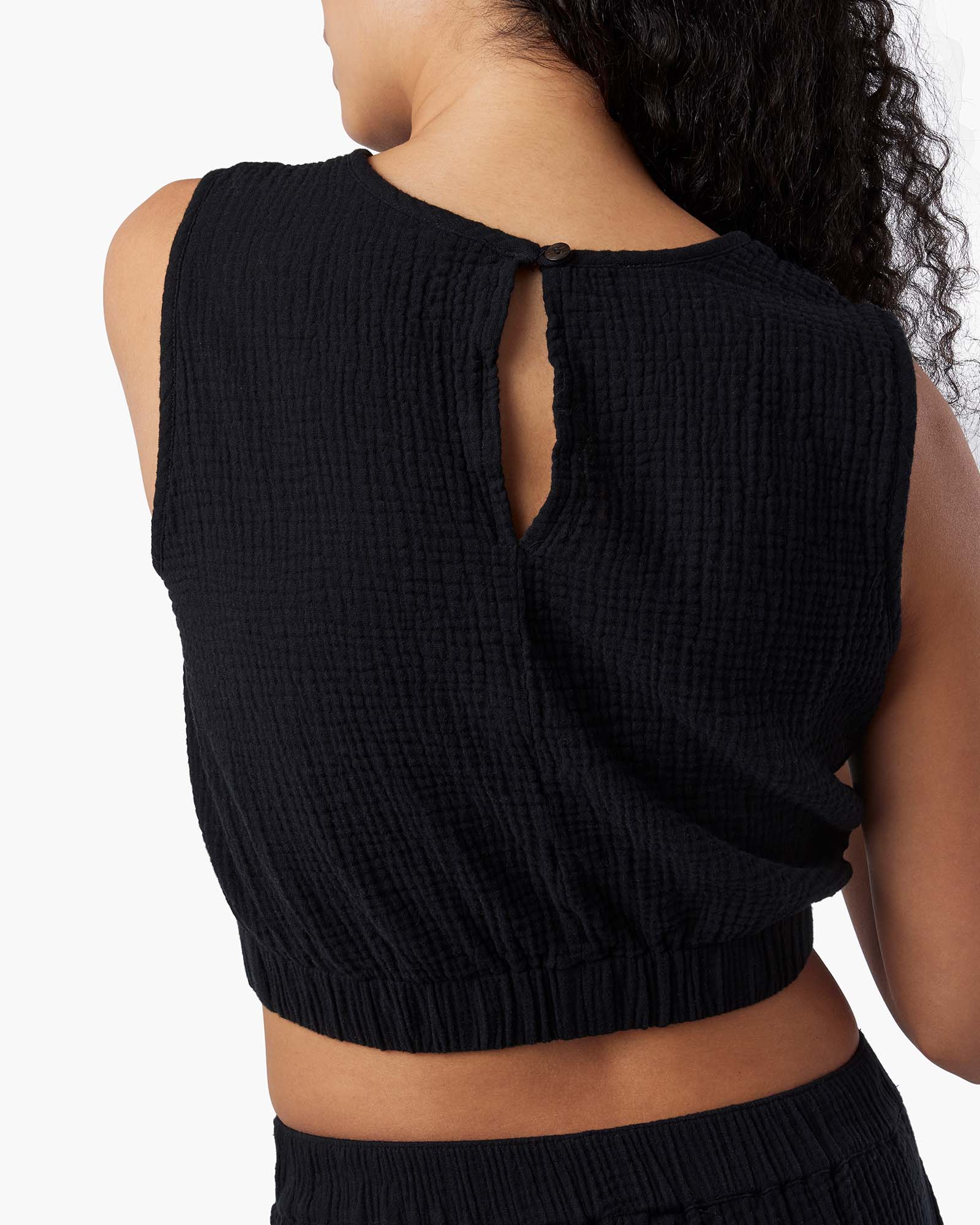 Gauze Tank - Black - Image 5