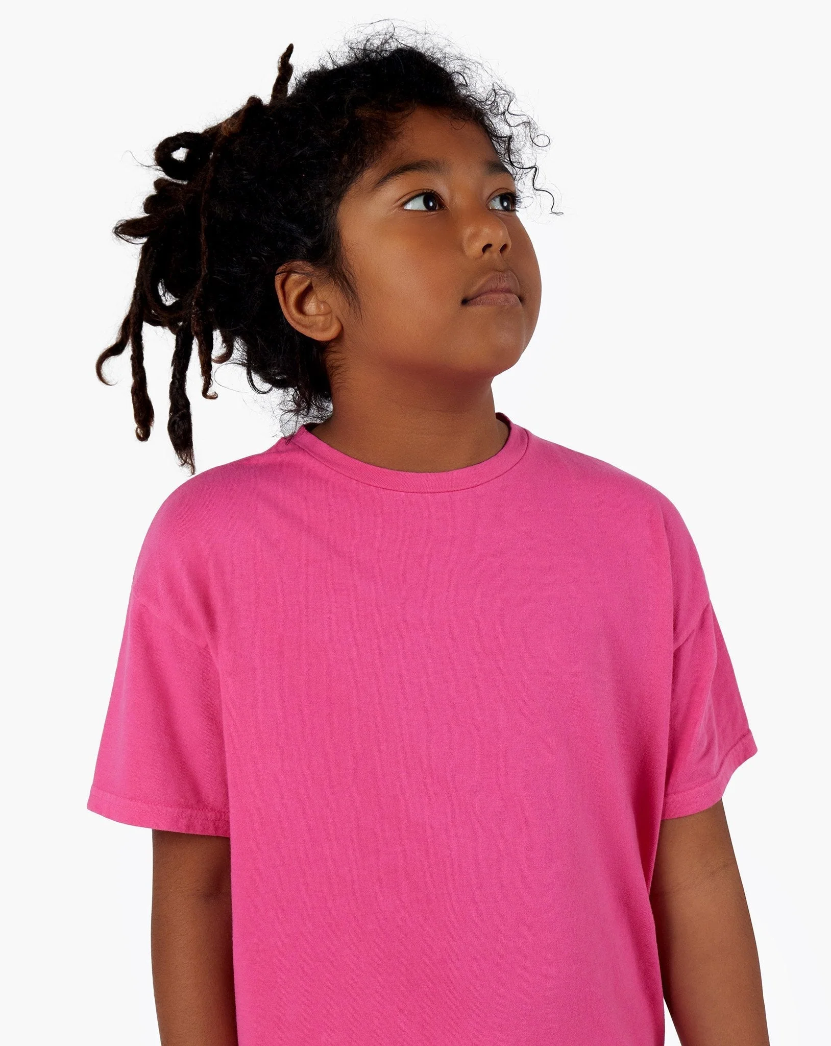 Kids Tee (Pigments) - Cherry Pink - Image 4