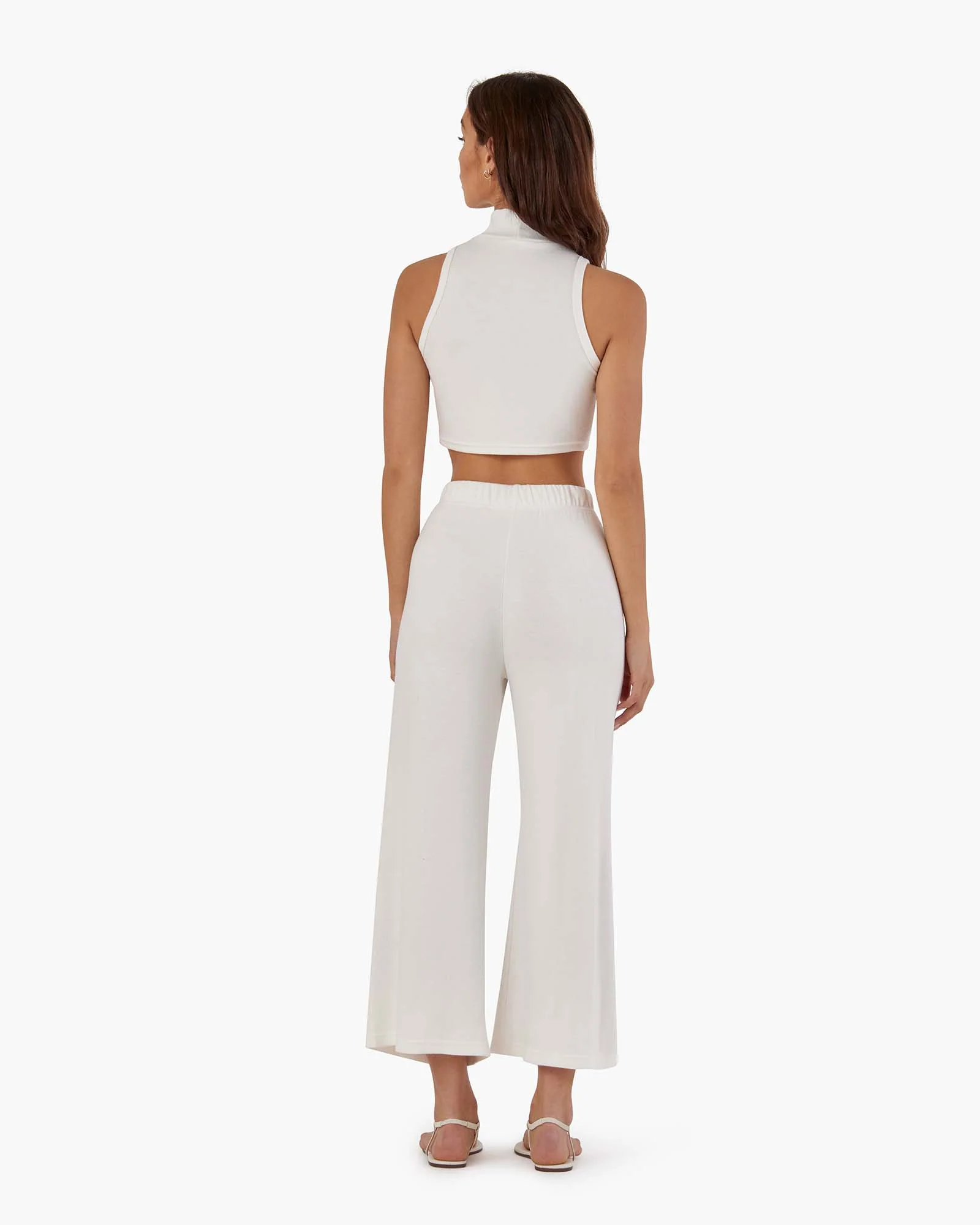 Light Rib Mockneck Tank - Ivory - Image 4