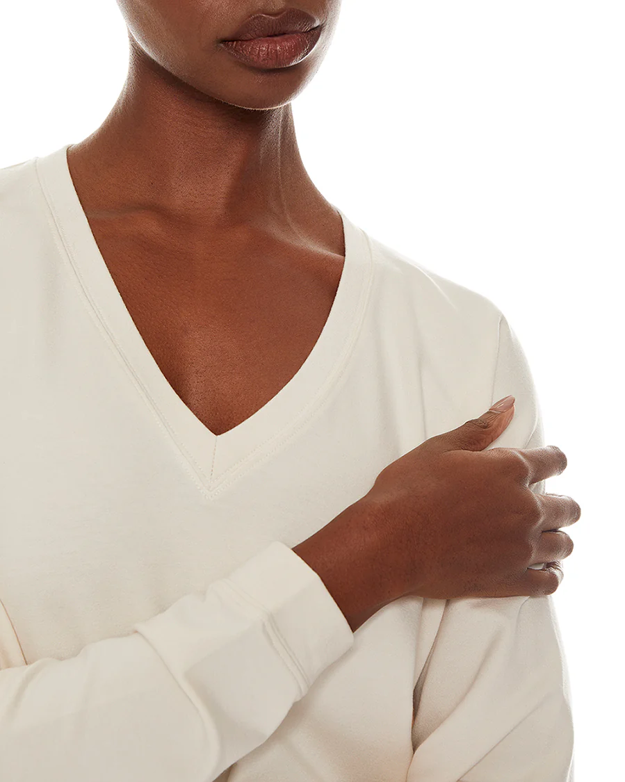 Matinée de Tennis V-neck - Cream - Image 4