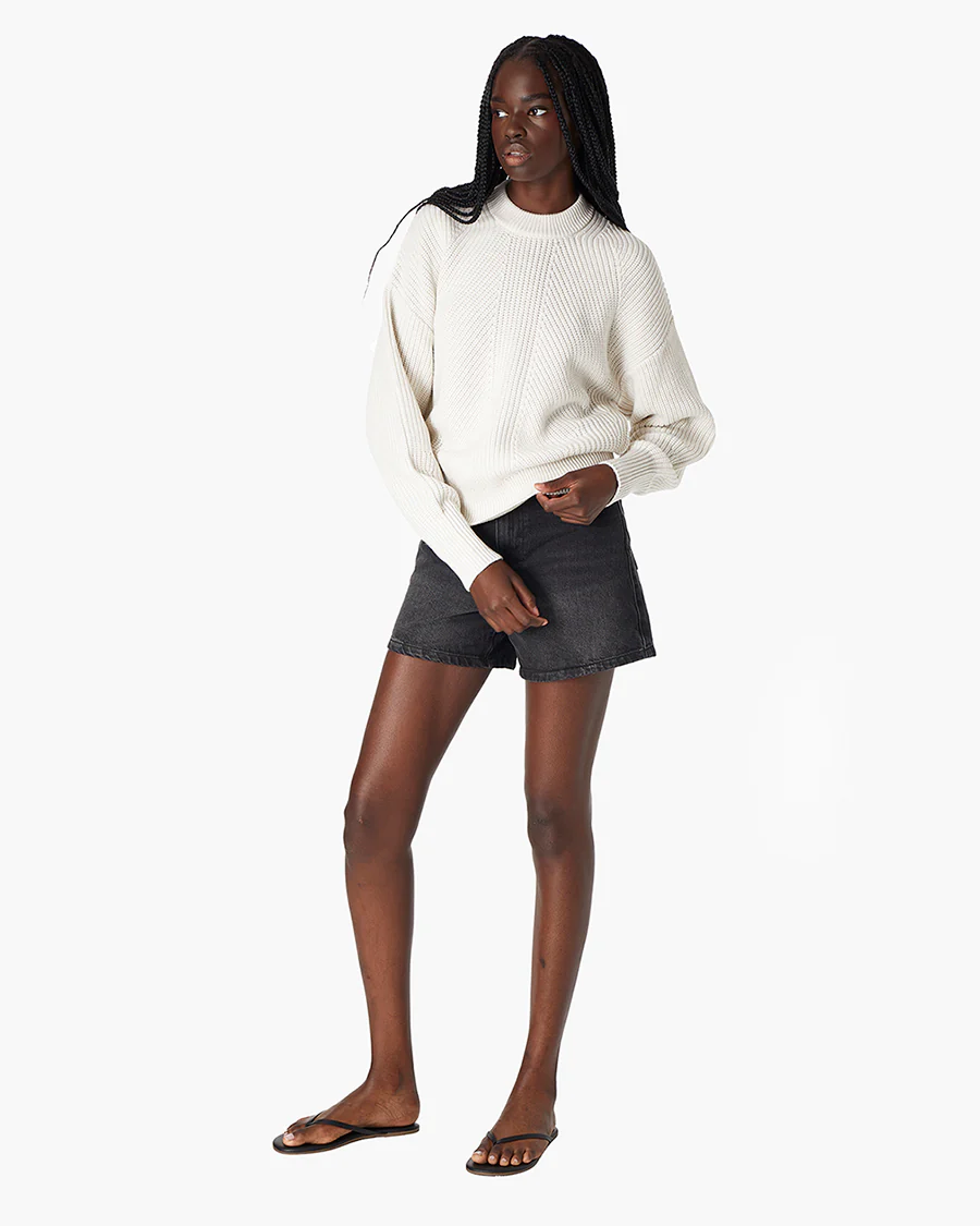 Merino Knit Crewneck - Cream - Image 3