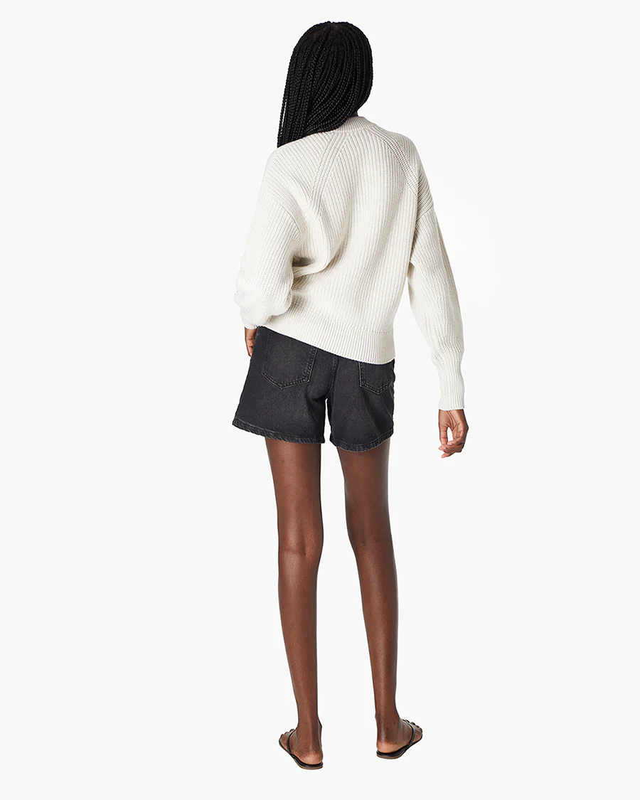 Merino Knit Crewneck - Cream - Image 4