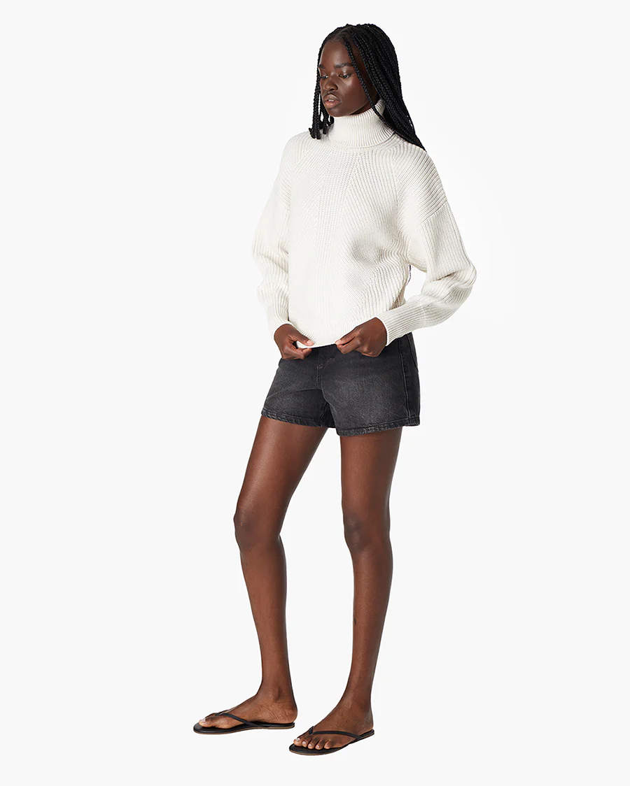 Merino Knit Turtleneck - Cream - Image 3