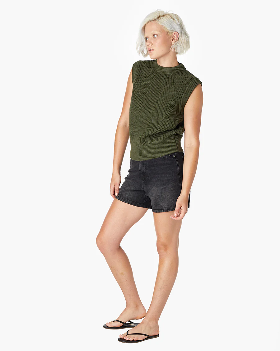 Merino Knit Vest - Moss - Image 3