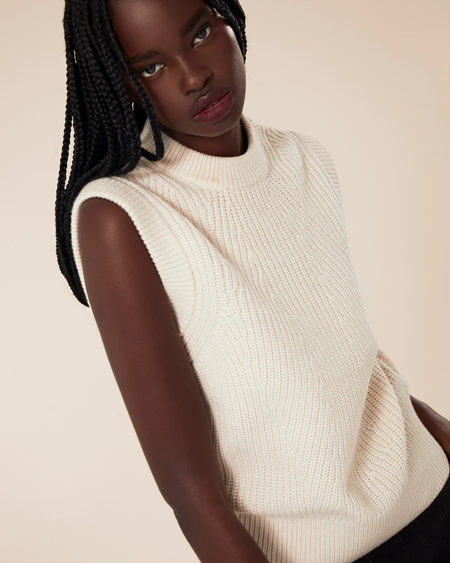 Merino Knit Vest - Moss - Image 6