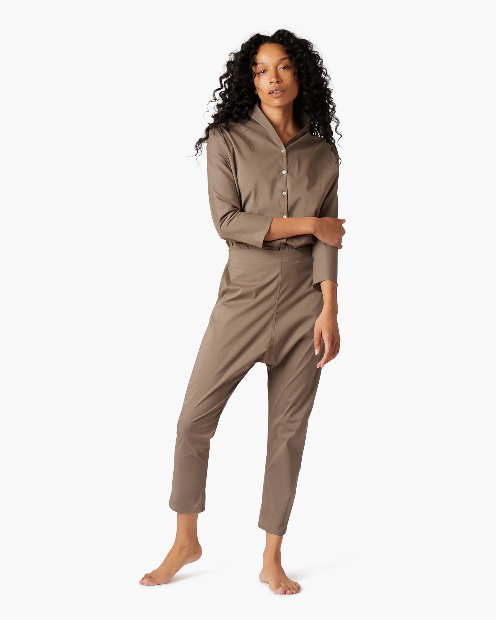 Poplin Pant - Khaki - Image 2