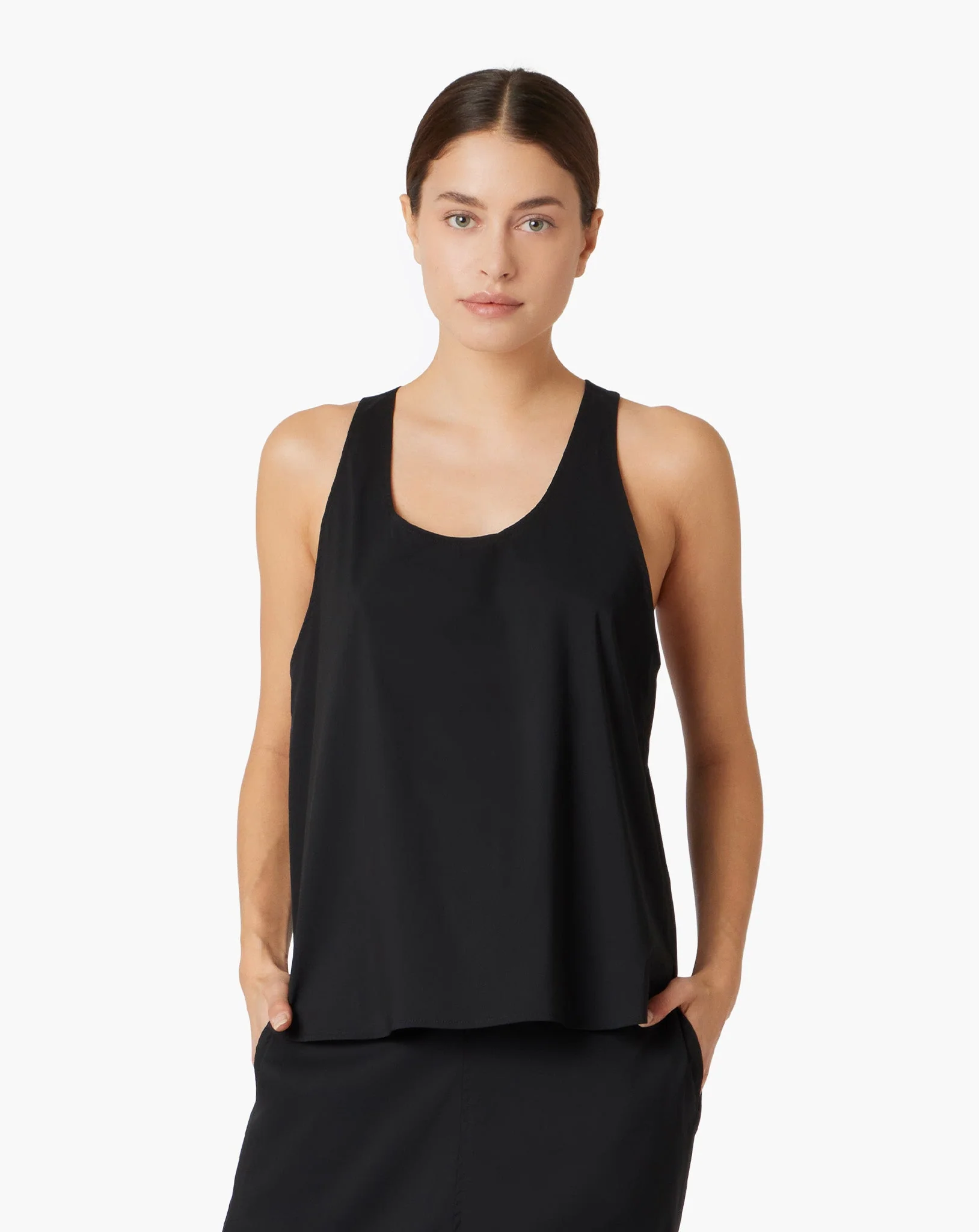 Poplin Tank - Black
