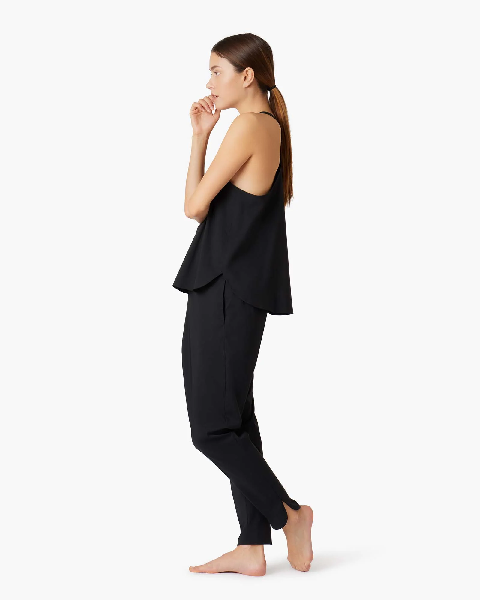 Poplin Tank - Black - Image 2