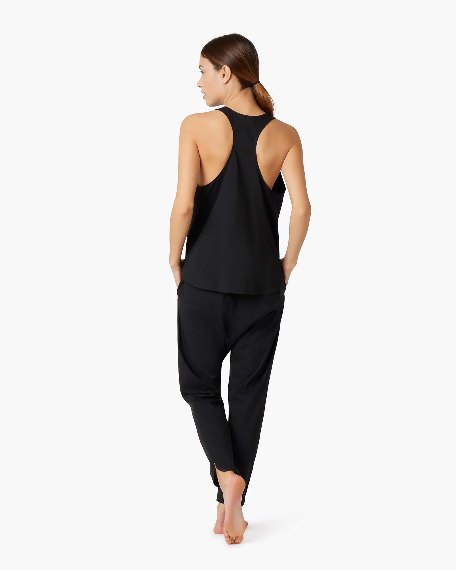 Poplin Tank - Black - Image 3