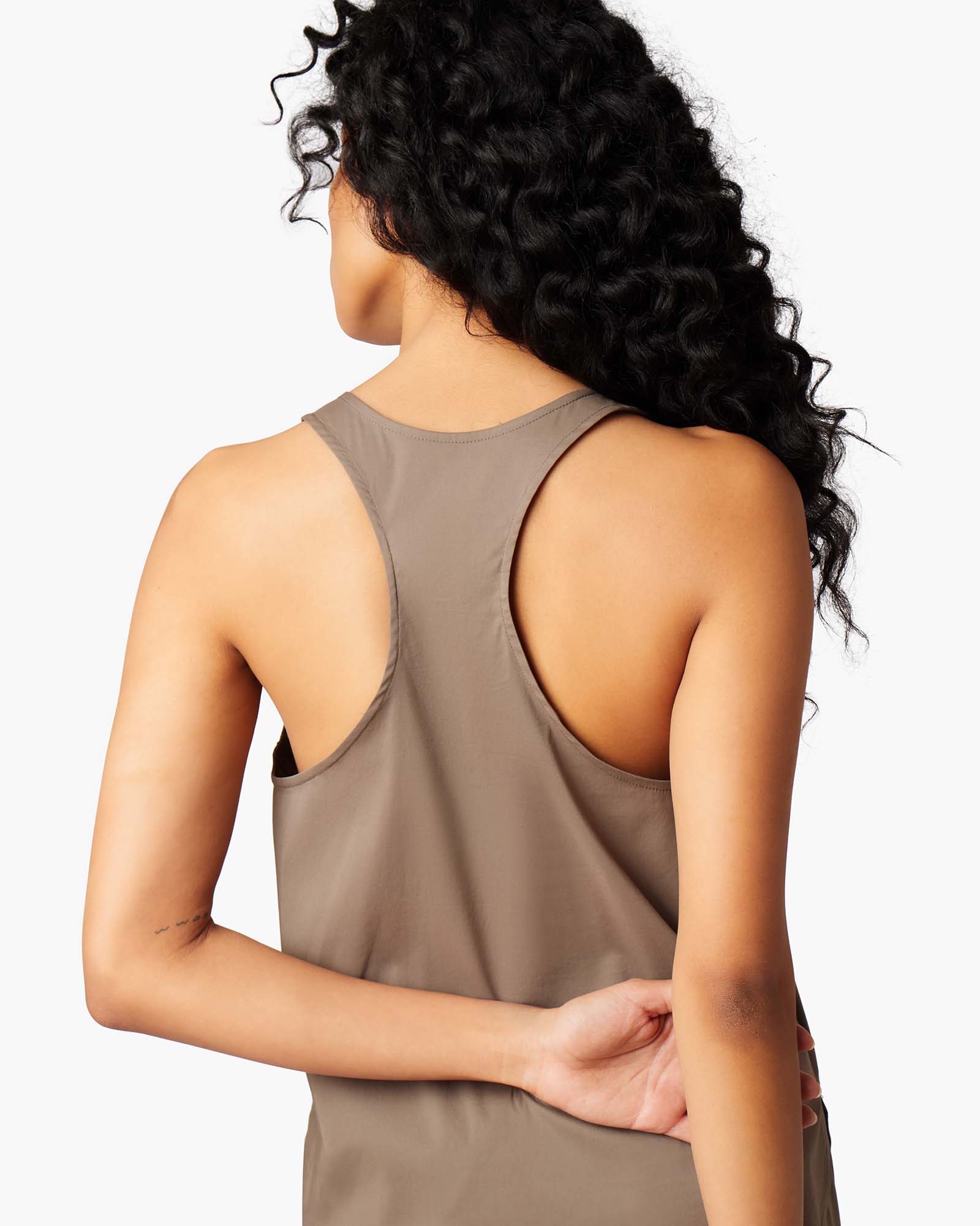 Poplin Tank - Khaki - Image 4